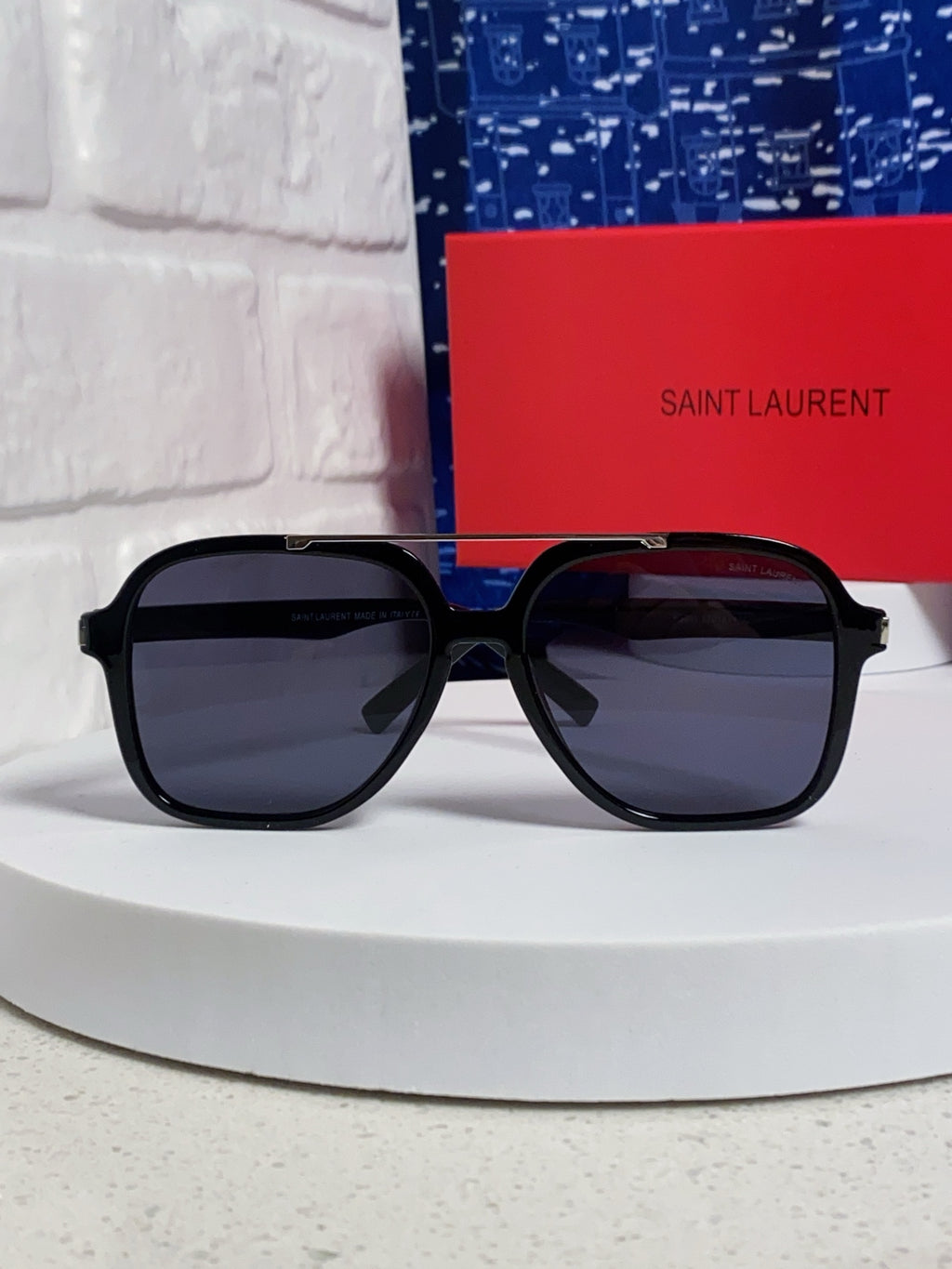 Saint Laurent SL545 Square Blue Lens Sunglasses for Men & Women - 867144 - detail image 2