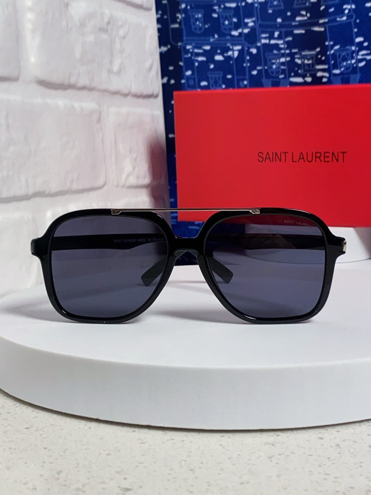 Saint Laurent SL545 Square Blue Lens Sunglasses for Men & Women - 867144 - detail image 2