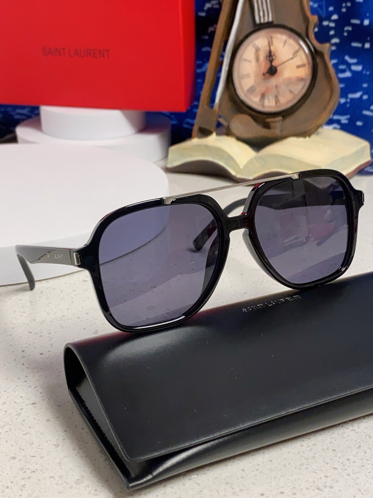 Saint Laurent SL545 Square Blue Lens Sunglasses for Men & Women - 867144 - detail image 10