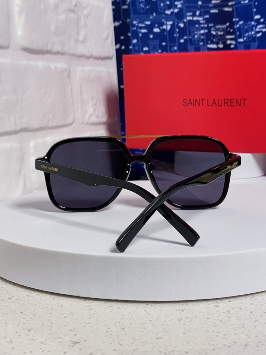 Saint Laurent SL545 Square Black Lens Sunglasses for Men & Women - detail image 2