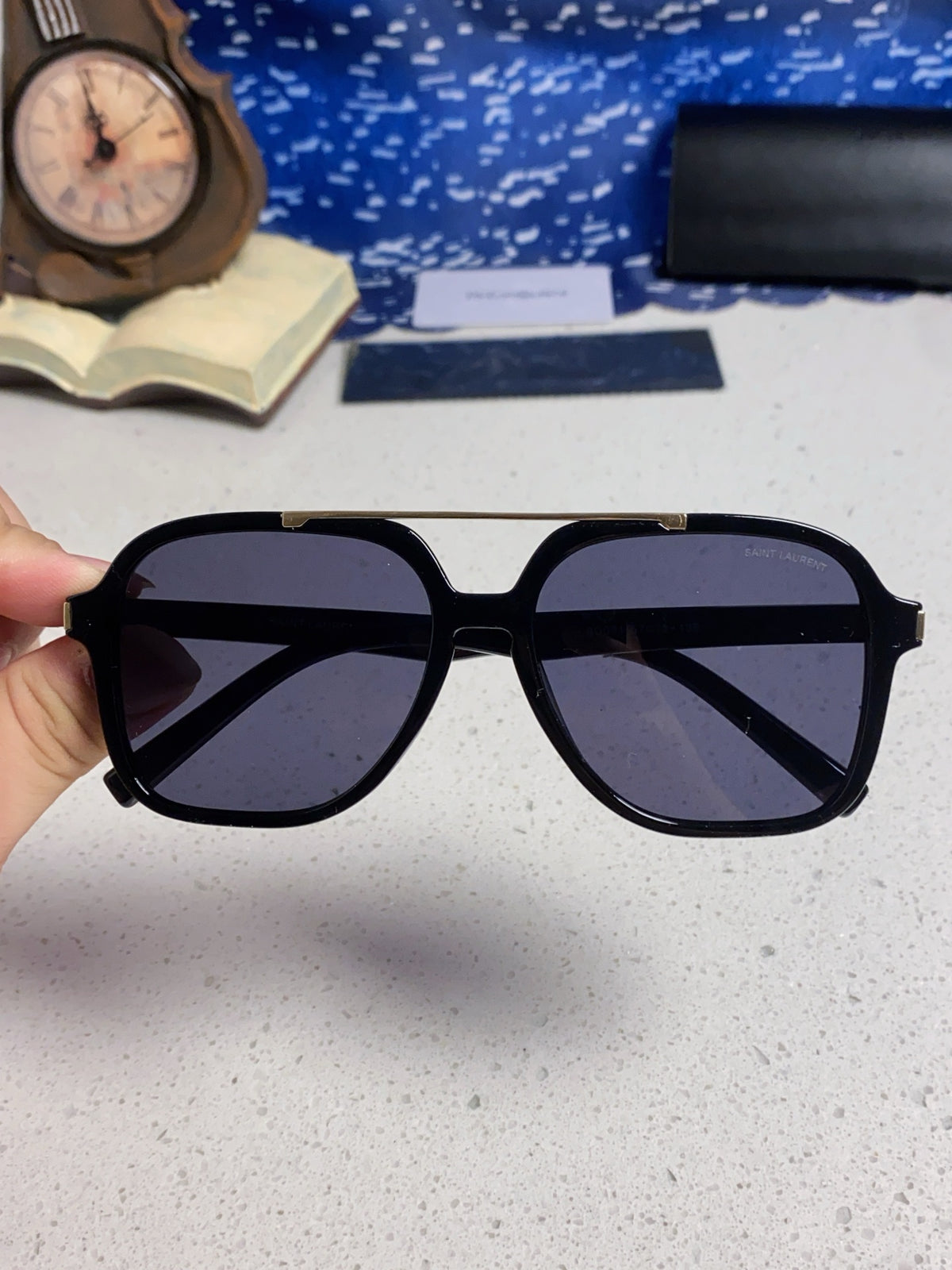 Saint Laurent SL545 Square Black Lens Sunglasses for Men & Women - 415571 - detail image 3