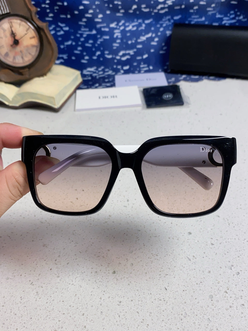 Dior Oversized Silver Lens Sunglasses for Women - 415535 - detail image 4