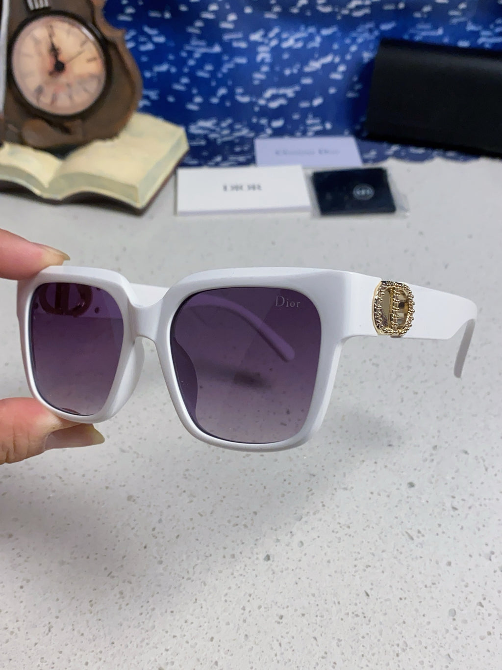 Dior Oversized Silver Lens Sunglasses for Women - 415536 - detail image 6