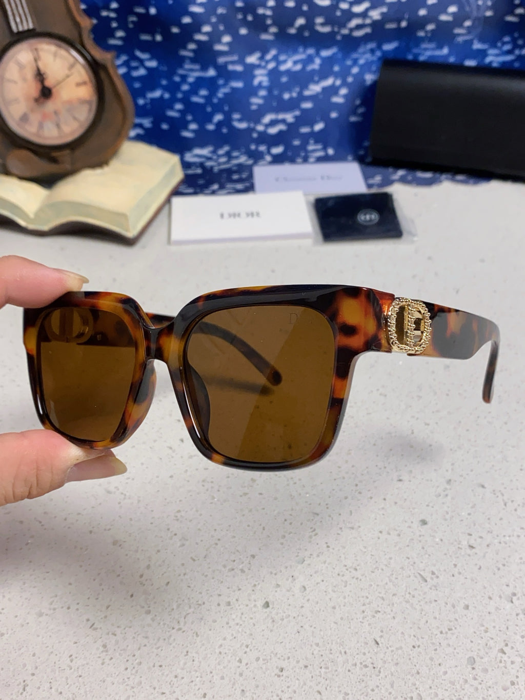 Dior Oversized Black Lens Sunglasses for Women - 431742 - detail image 6