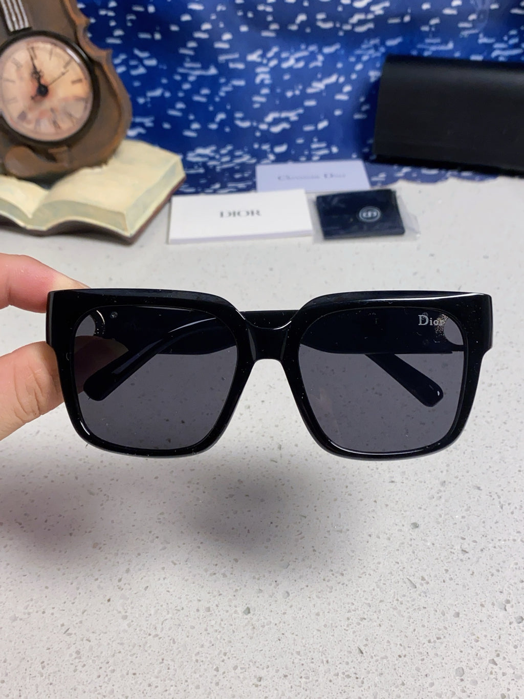 Dior Oversized Black Lens Sunglasses for Women - 867116 - detail image 4