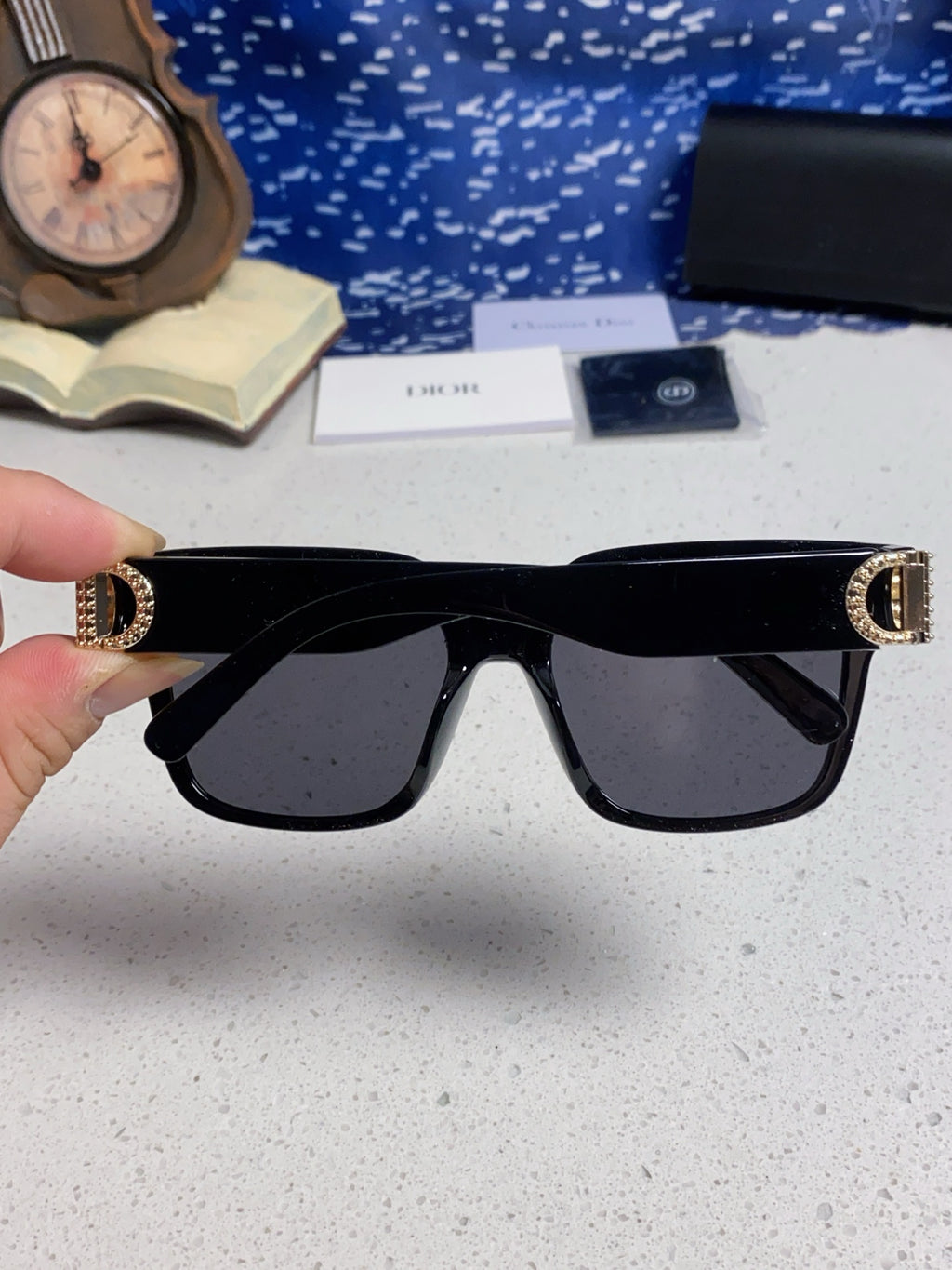 Dior Oversized Black Lens Sunglasses for Women - 867116 - detail image 5