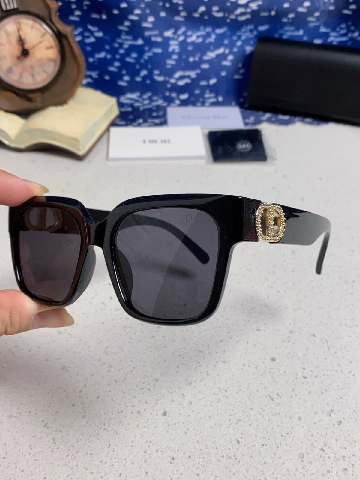 Dior Oversized Black Lens Sunglasses for Women - 867116 - detail image 6