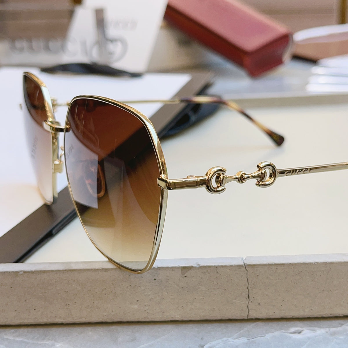 Gucci GG0882SA Square Brown Lens Sunglasses for Men & Women