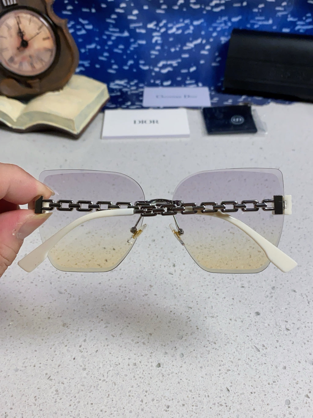 Dior Polarized Fashion Silver Lens Sunglasses for Women - 449088 - detail image 5