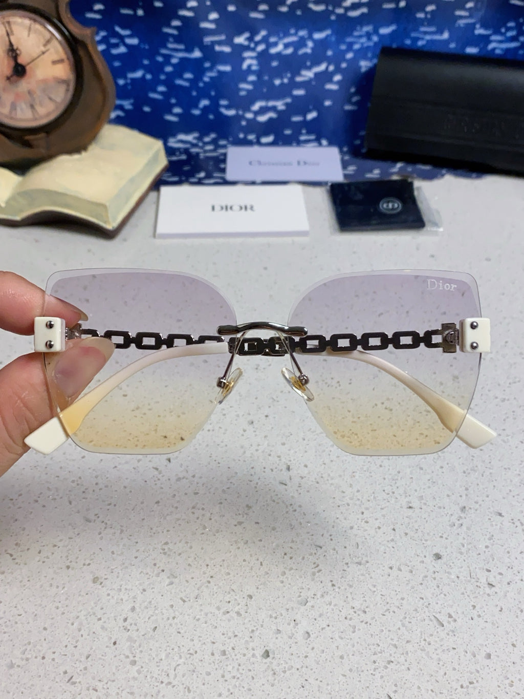 Dior Polarized Fashion Silver Lens Sunglasses for Women - 449088 - detail image 4