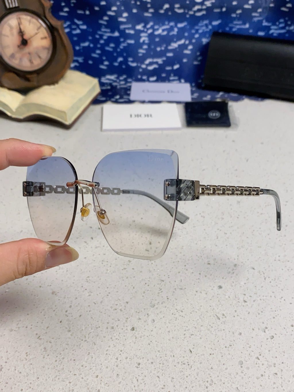 Dior Polarized Fashion Silver Lens Sunglasses for Women - 449089 - detail image 6