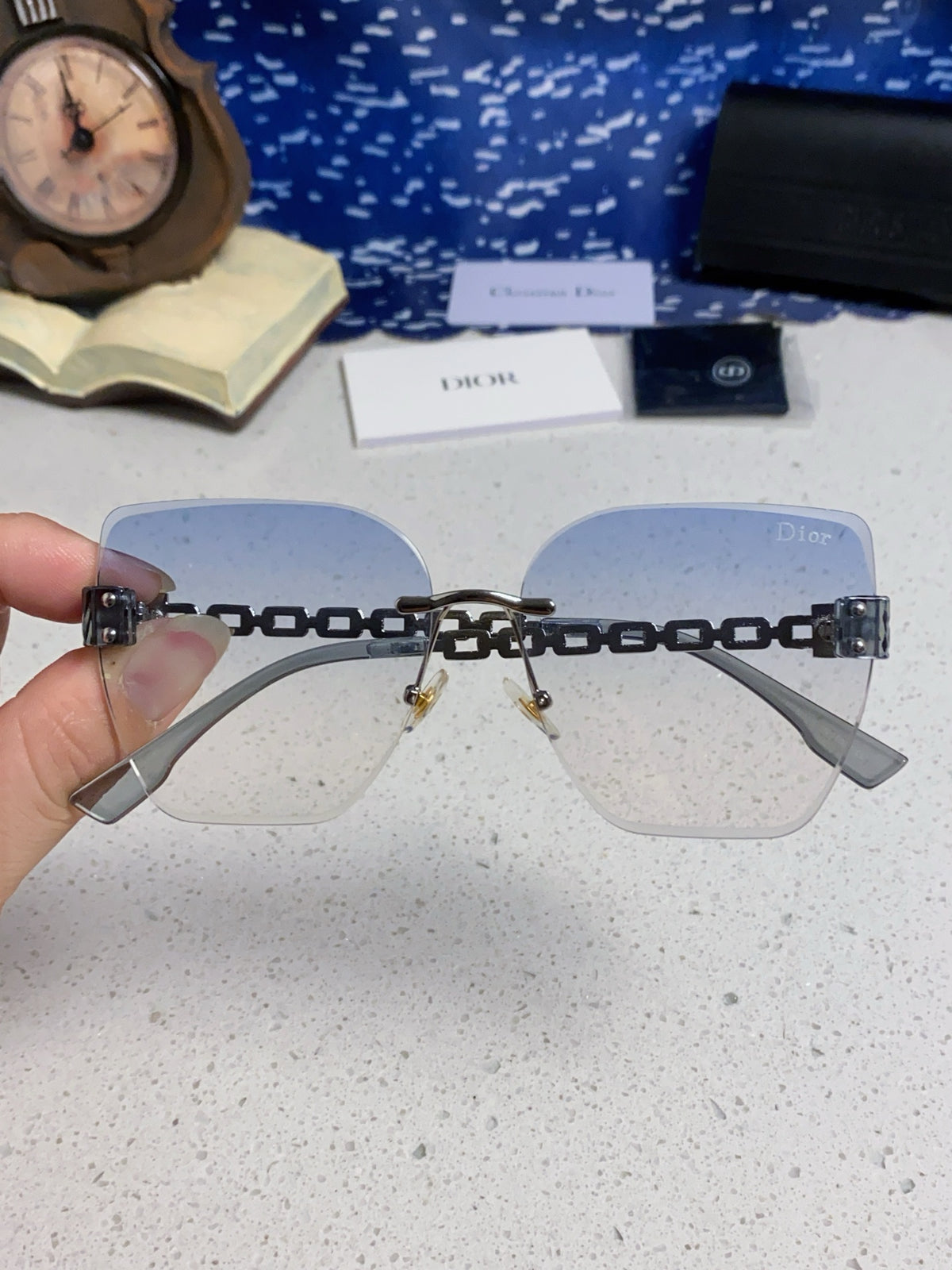 Dior Polarized Fashion Silver Lens Sunglasses for Women - 415499 - detail image 4