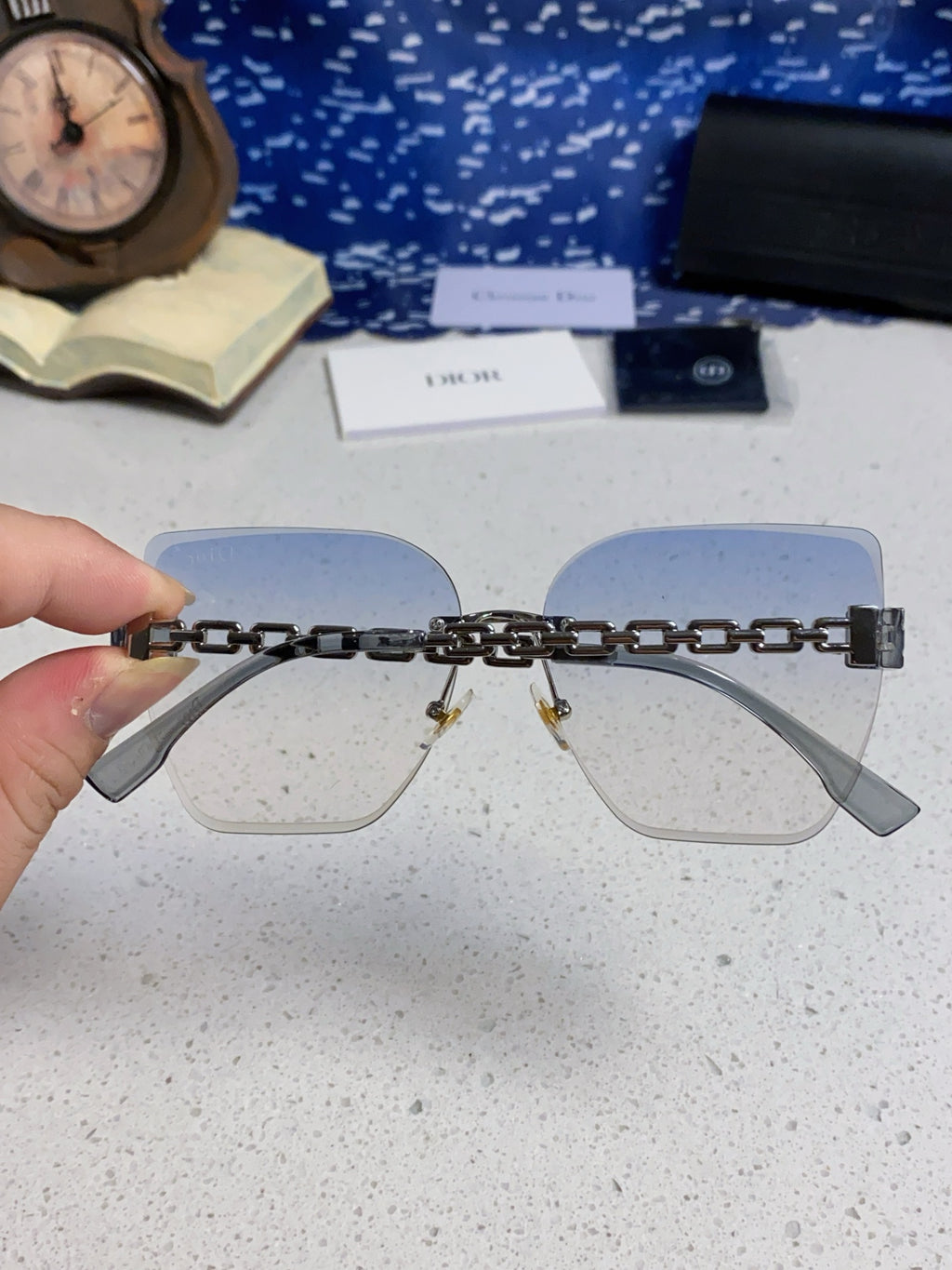 Dior Polarized Fashion Silver Lens Sunglasses for Women - 415499 - detail image 5