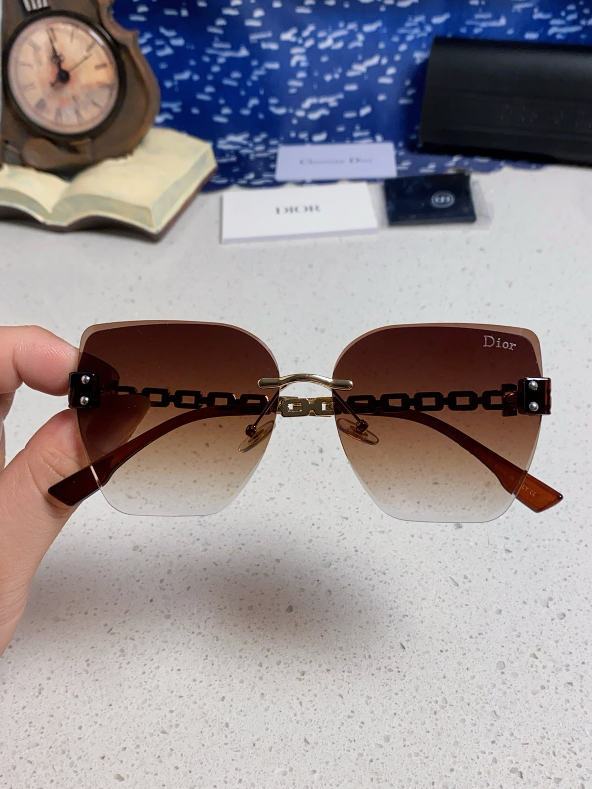 Dior Polarized Fashion Red Lens Sunglasses for Women - detail image 4