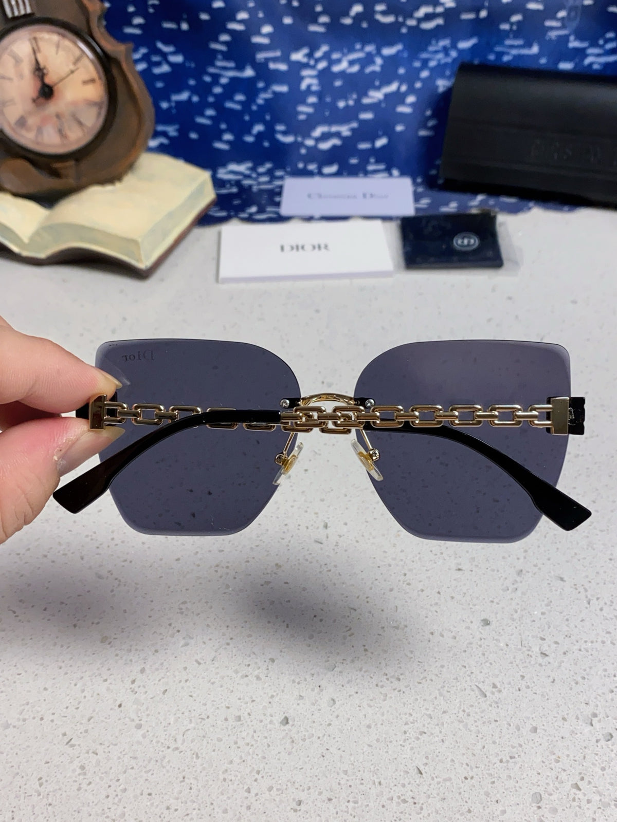 Dior Polarized Fashion Black Lens Sunglasses for Women - 415501 - detail image 5