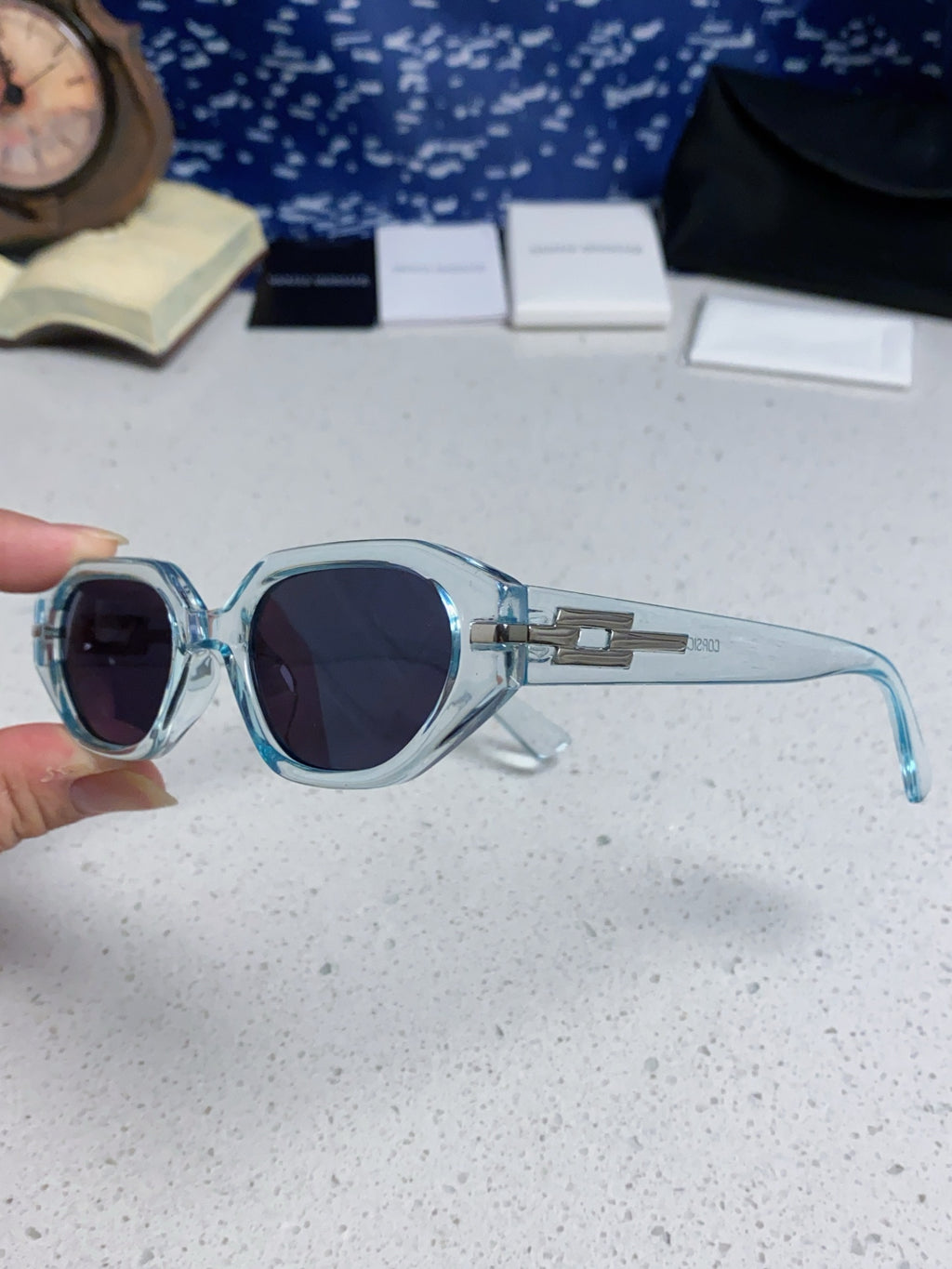 Gentle Monster CORSICA Cat-Eye Blue Lens Sunglasses for Men & Women - detail image 6