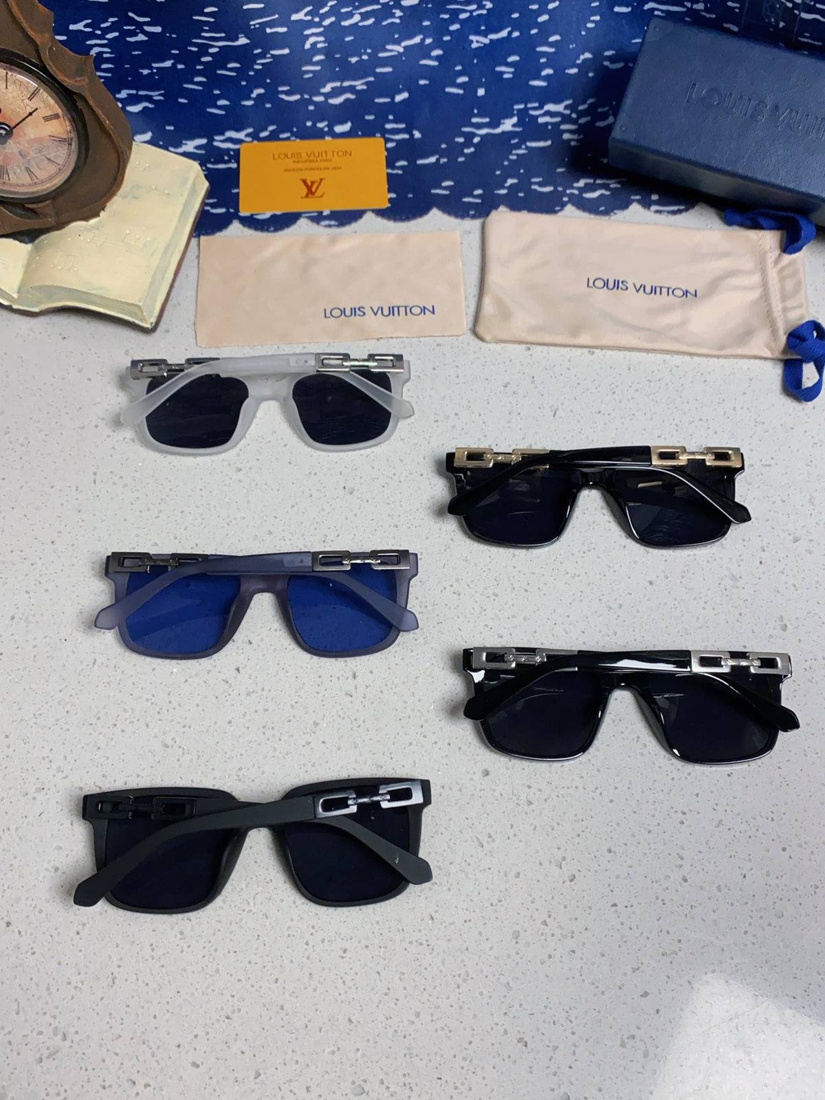 Louis Vuitton Square Blue Lens Sunglasses for Men & Women - 448542 - detail image 12