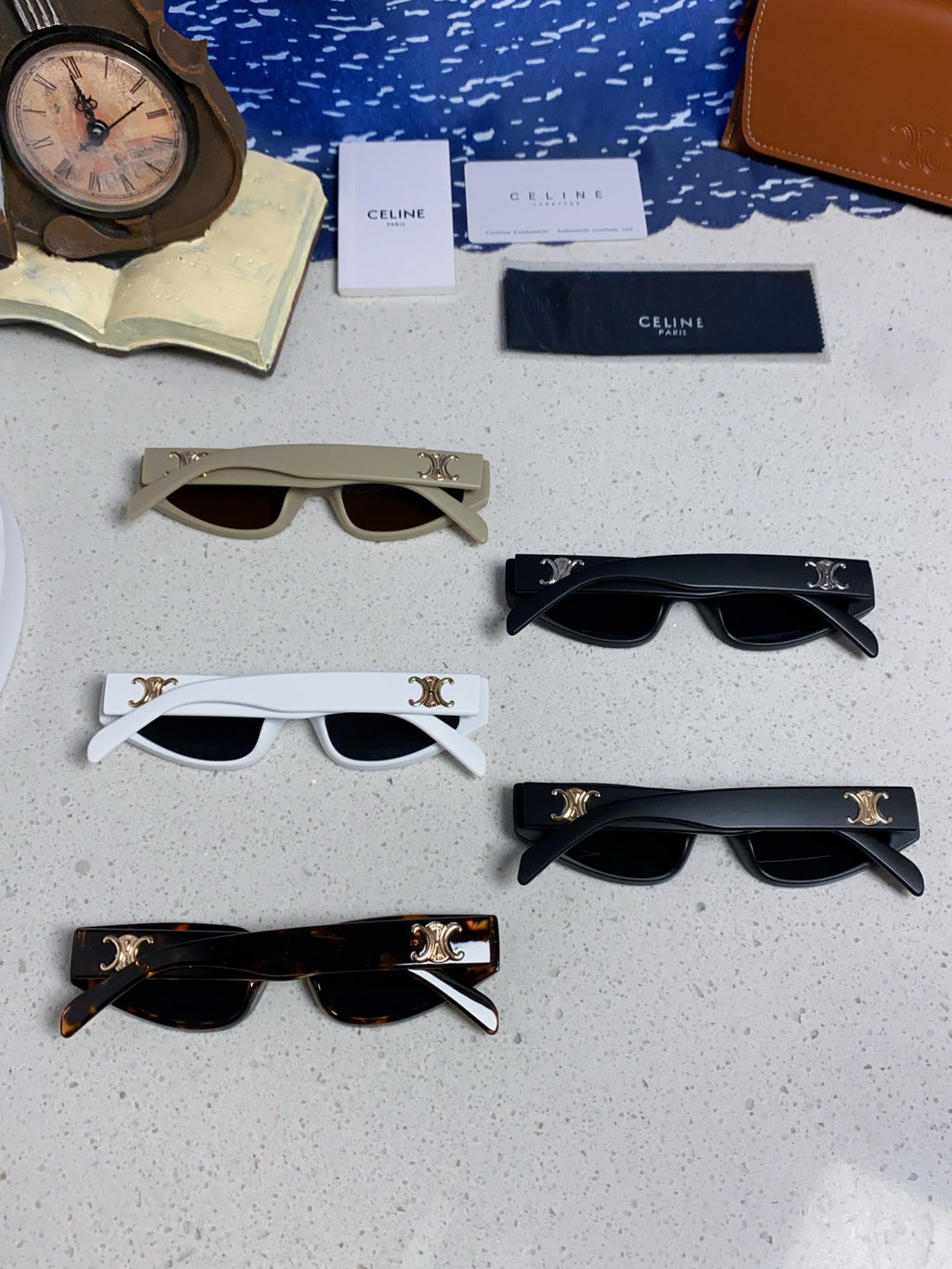 Celine Cat-Eye Silver Lens Sunglasses for Men & Women - 465473 - detail image 11