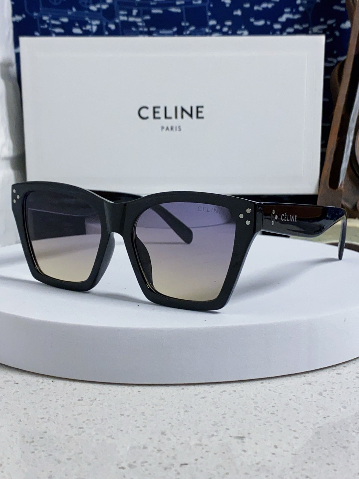 Celine Square Silver Lens Sunglasses for Men & Women - 486950