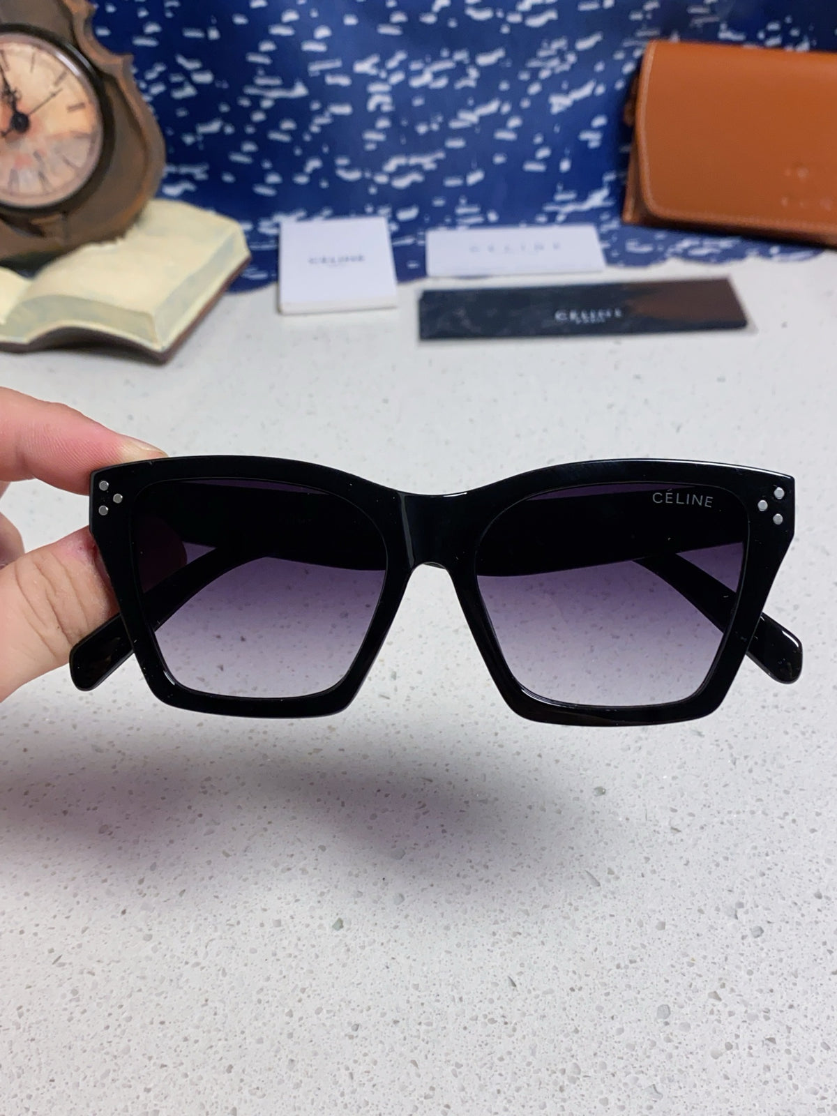 Celine Square Black Lens Sunglasses for Men & Women - 431938 - detail image 4