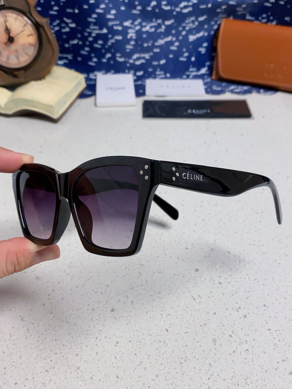 Celine Square Black Lens Sunglasses for Men & Women - 431938 - detail image 6