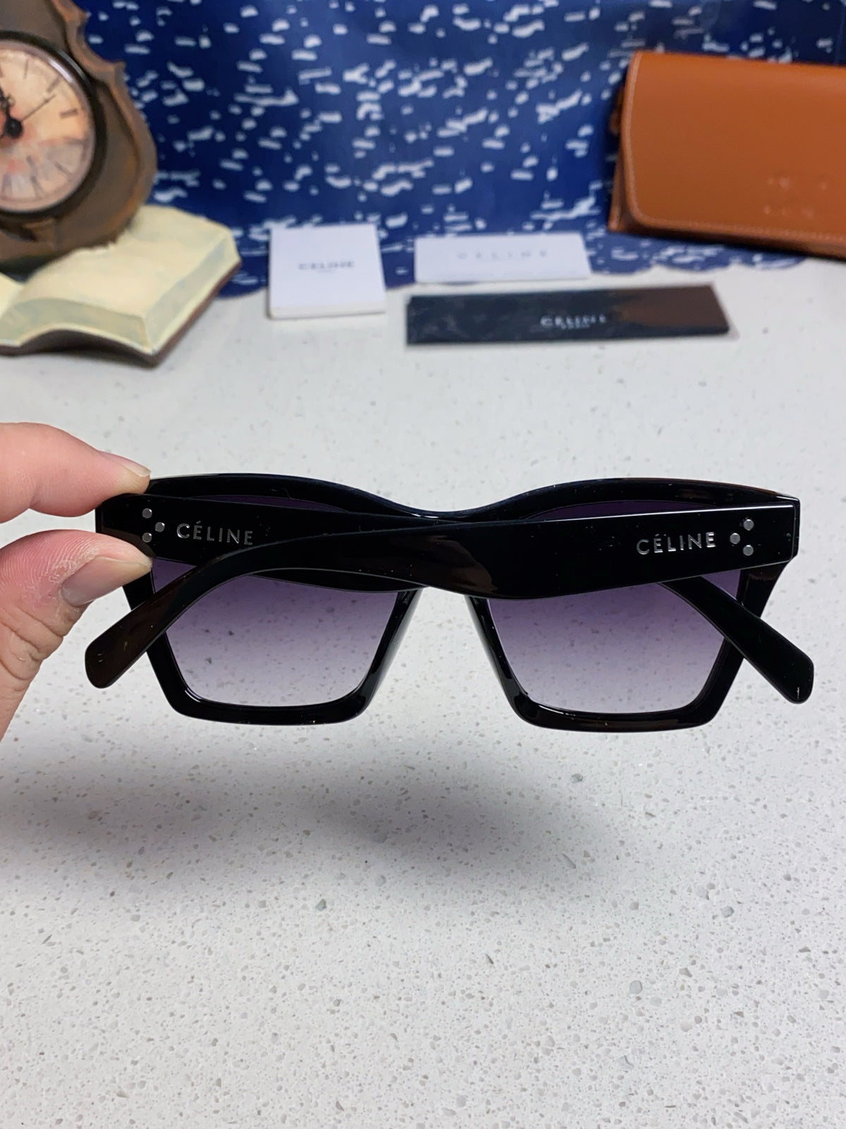 Celine Square Black Lens Sunglasses for Men & Women - 486951 - detail image 5