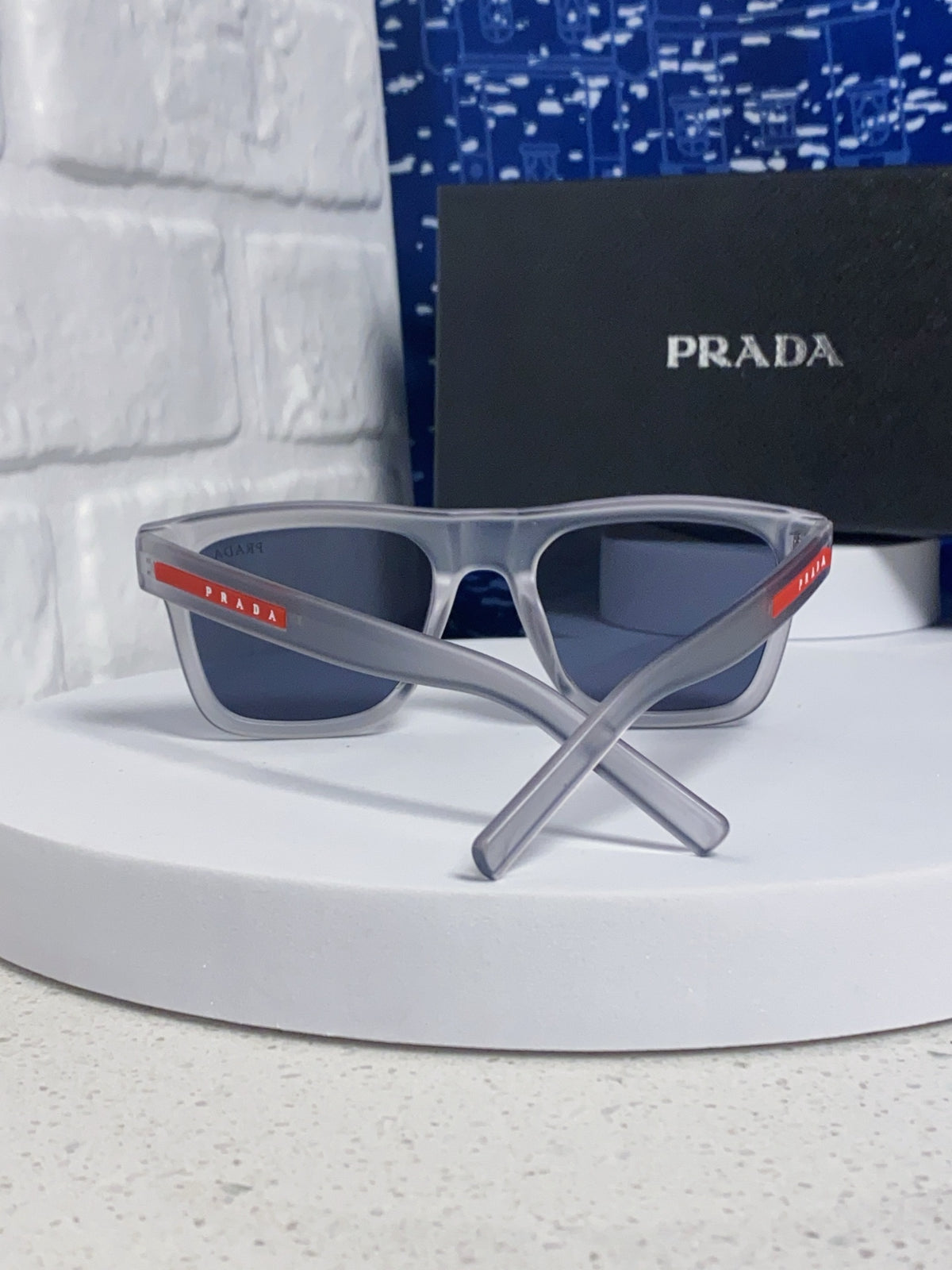 Prada Square Blue Lens Sunglasses for Men & Women - 432051 - detail image 3