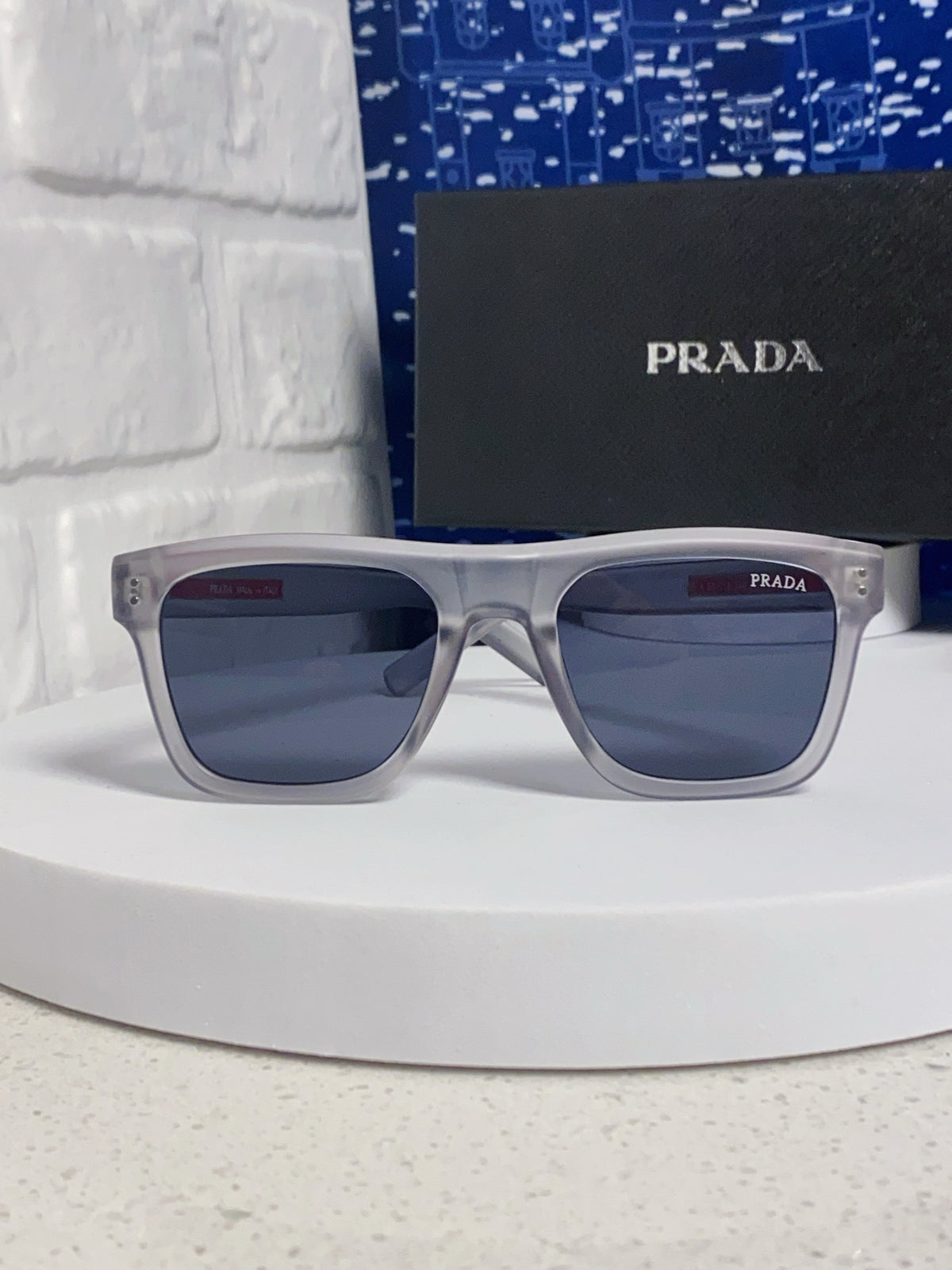 Prada Square Blue Lens Sunglasses for Men & Women - 432051 - detail image 2