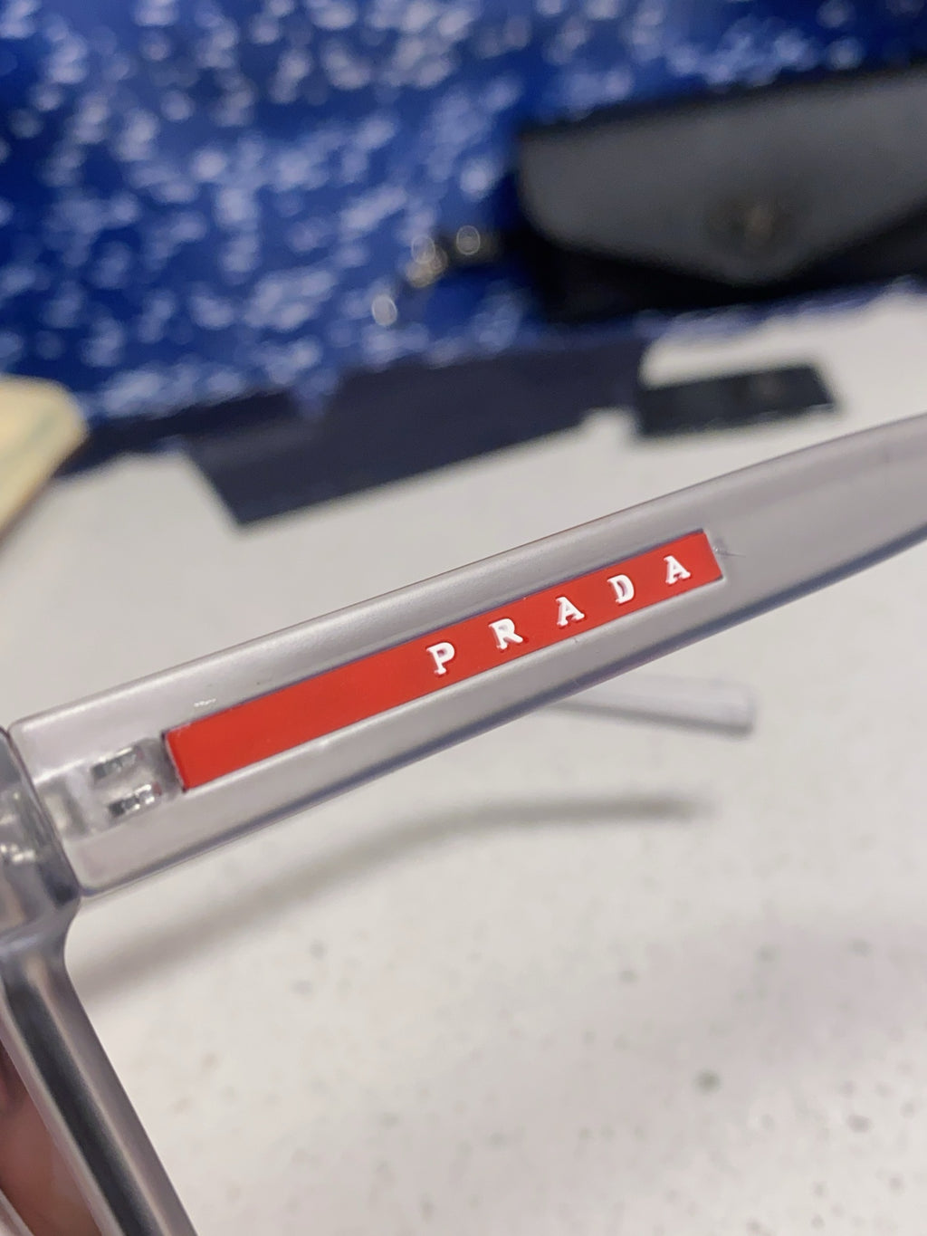 Prada Square Blue Lens Sunglasses for Men & Women - 432051 - detail image 7