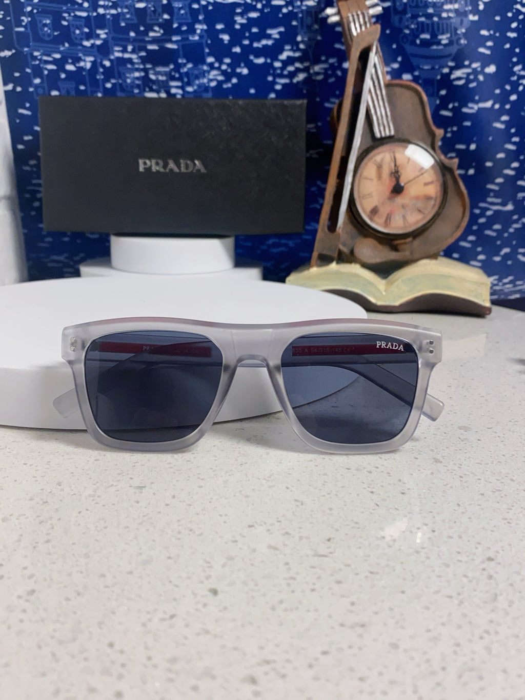 Prada Square Blue Lens Sunglasses for Men & Women - 432051 - detail image 9