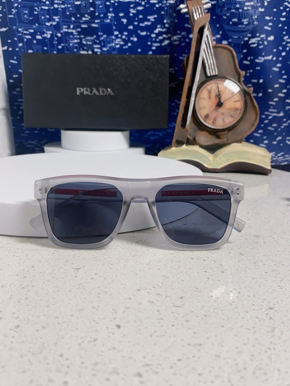 Prada Square Blue Lens Sunglasses for Men & Women - 432051 - detail image 9