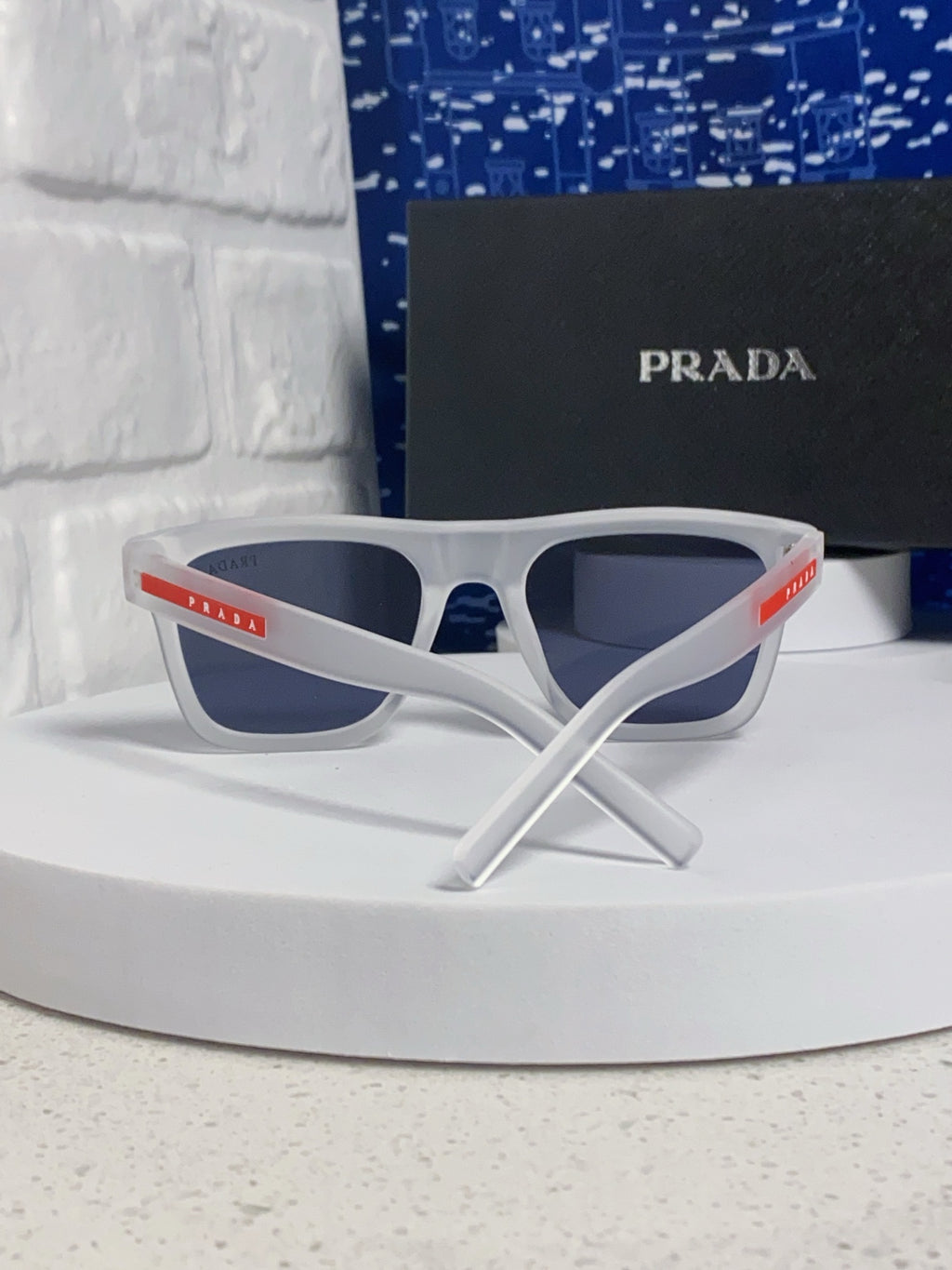 Prada Square Blue Lens Sunglasses for Men & Women - 432052 - detail image 3