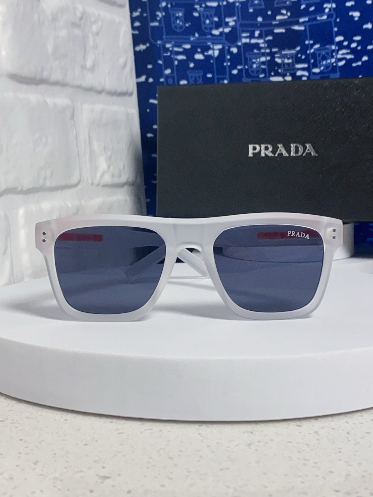 Prada Square Blue Lens Sunglasses for Men & Women - 432052 - detail image 2