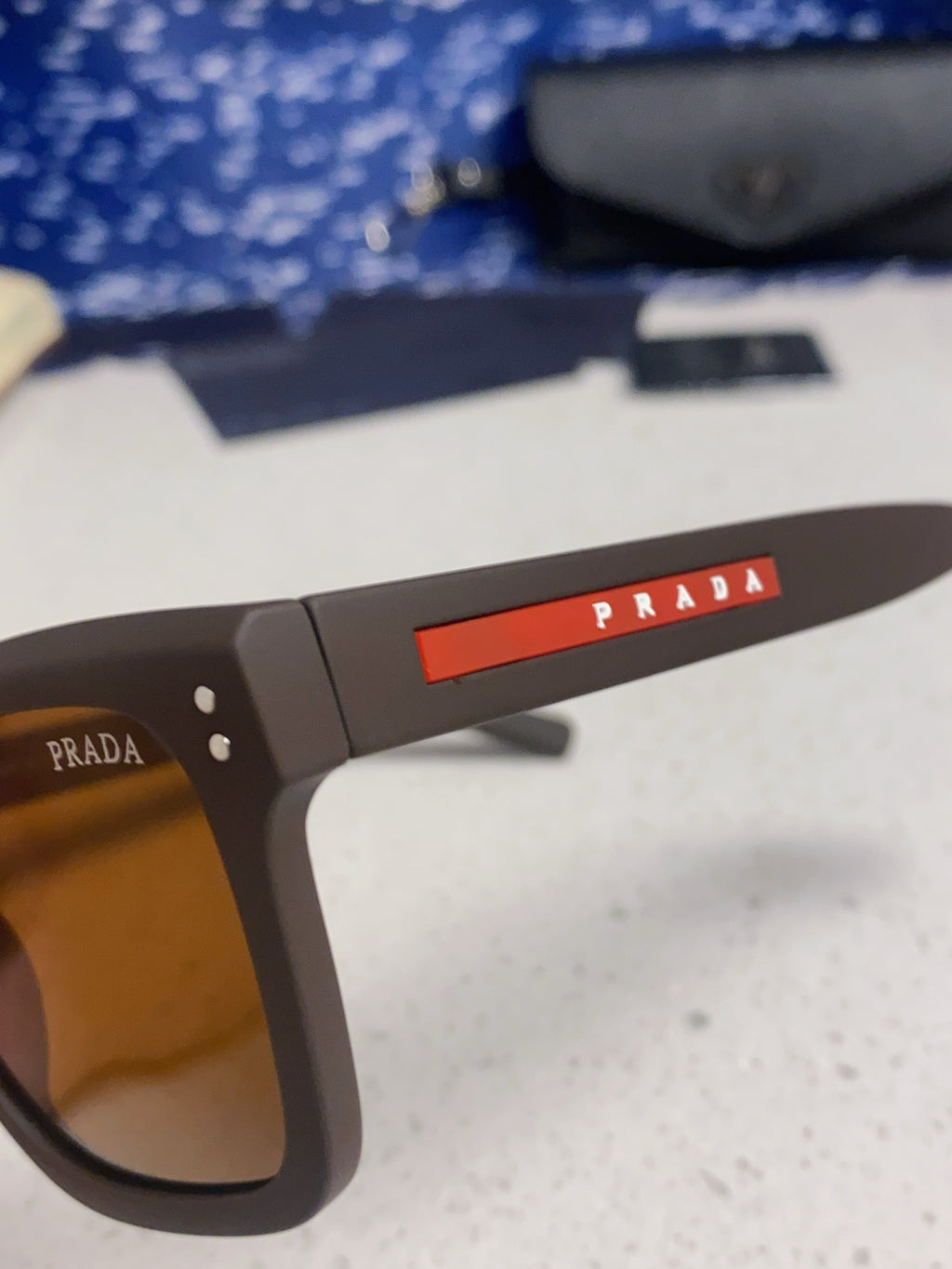 Prada Square Brown Lens Sunglasses for Men & Women - 432053 - detail image 7