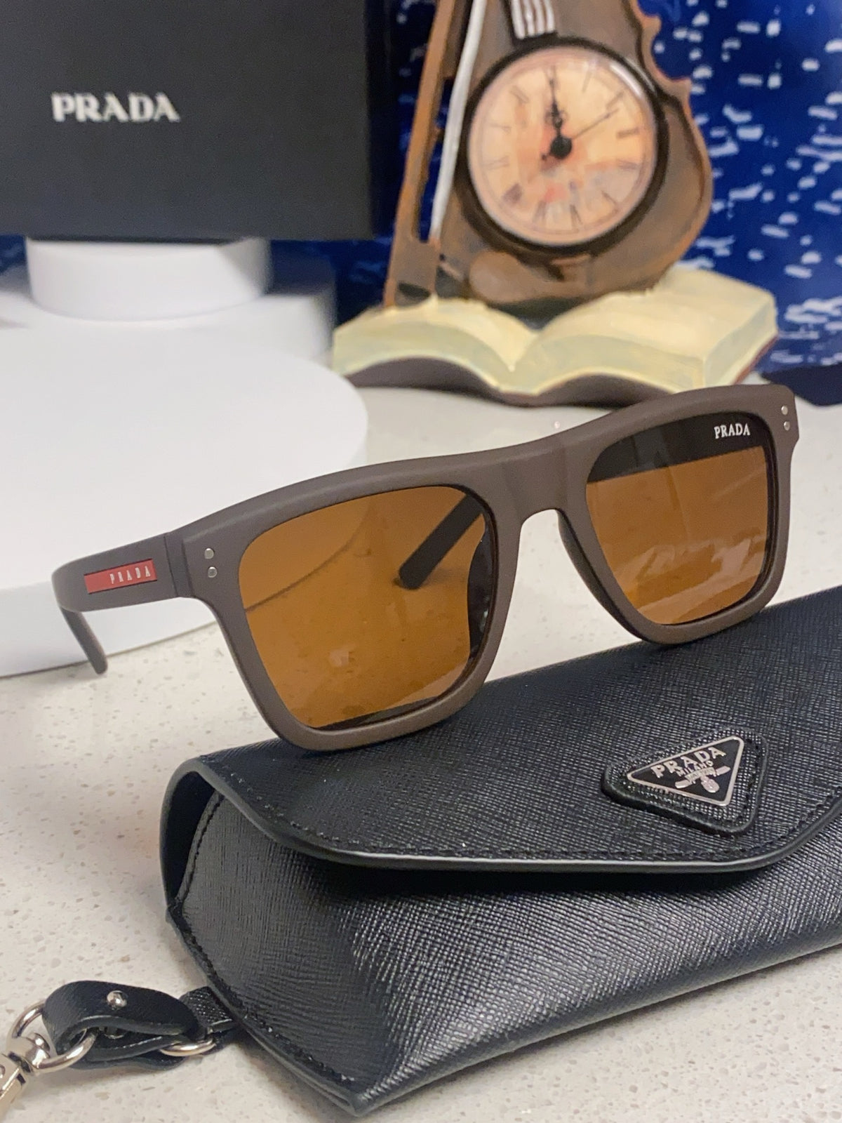 Prada Square Brown Lens Sunglasses for Men & Women - 487018 - detail image 10