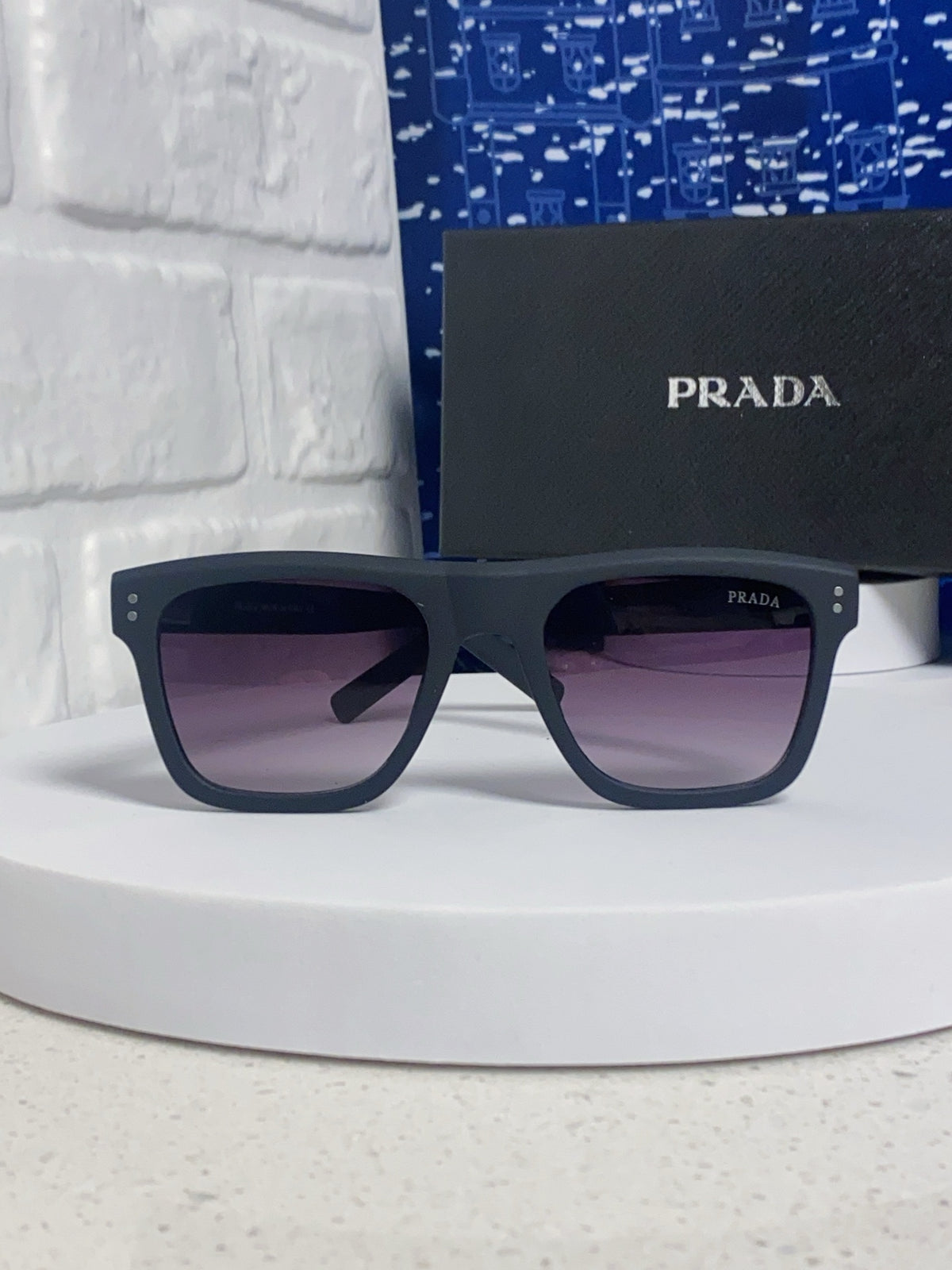 Prada Square Blue Lens Sunglasses for Men & Women - 432054 - detail image 2