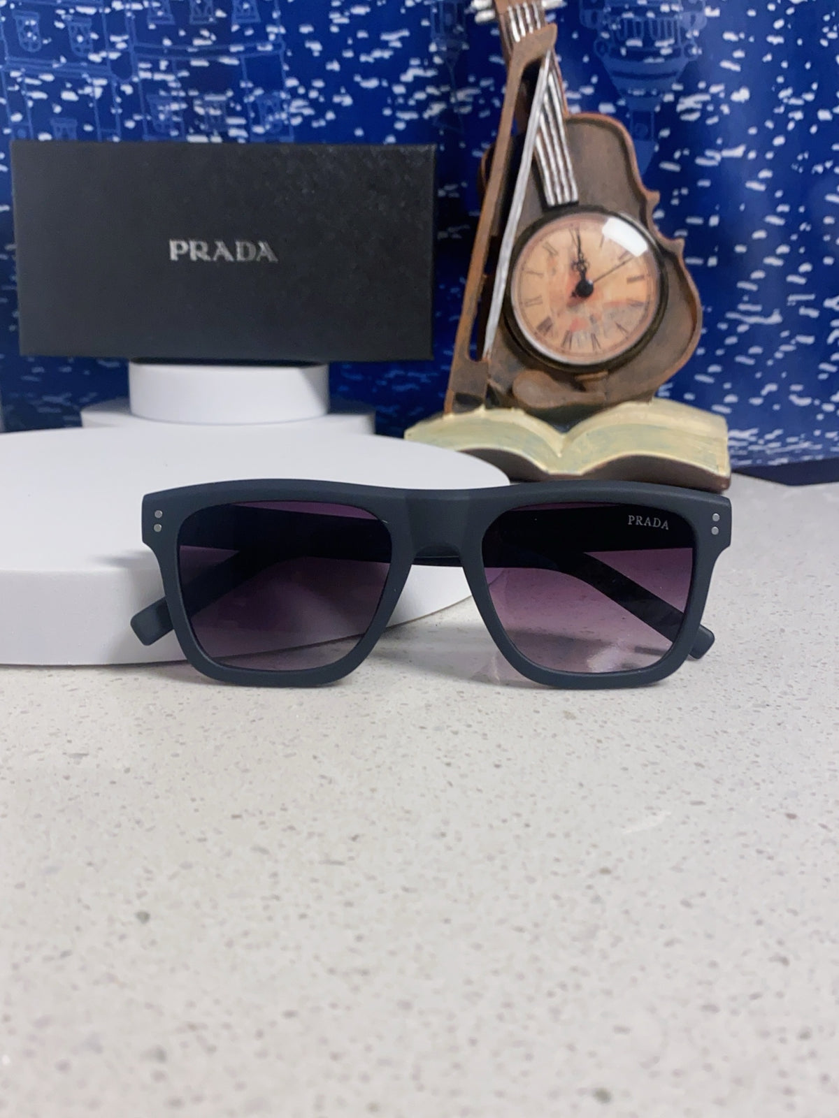 Prada Square Blue Lens Sunglasses for Men & Women - 487019 - detail image 9