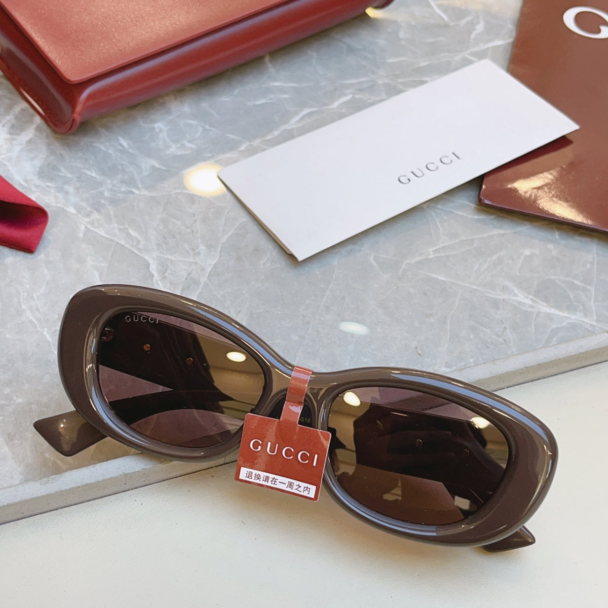 Gucci GG1829SK Fashion Red Lens Sunglasses for Men & Women - 464826 - detail image 3