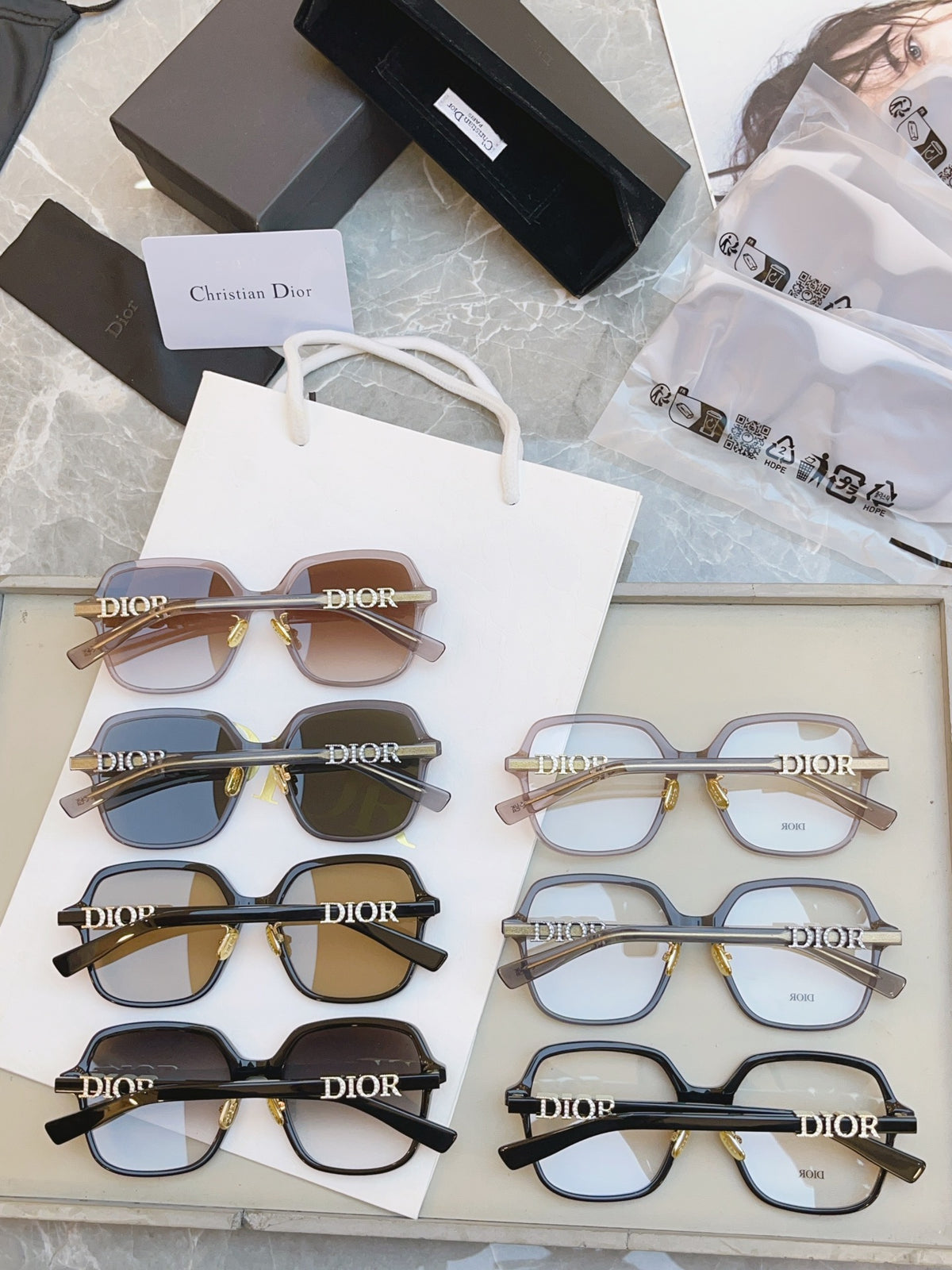 Dior DIORTREASURE Fashion Black Lens Sunglasses for Men & Women - detail image 6
