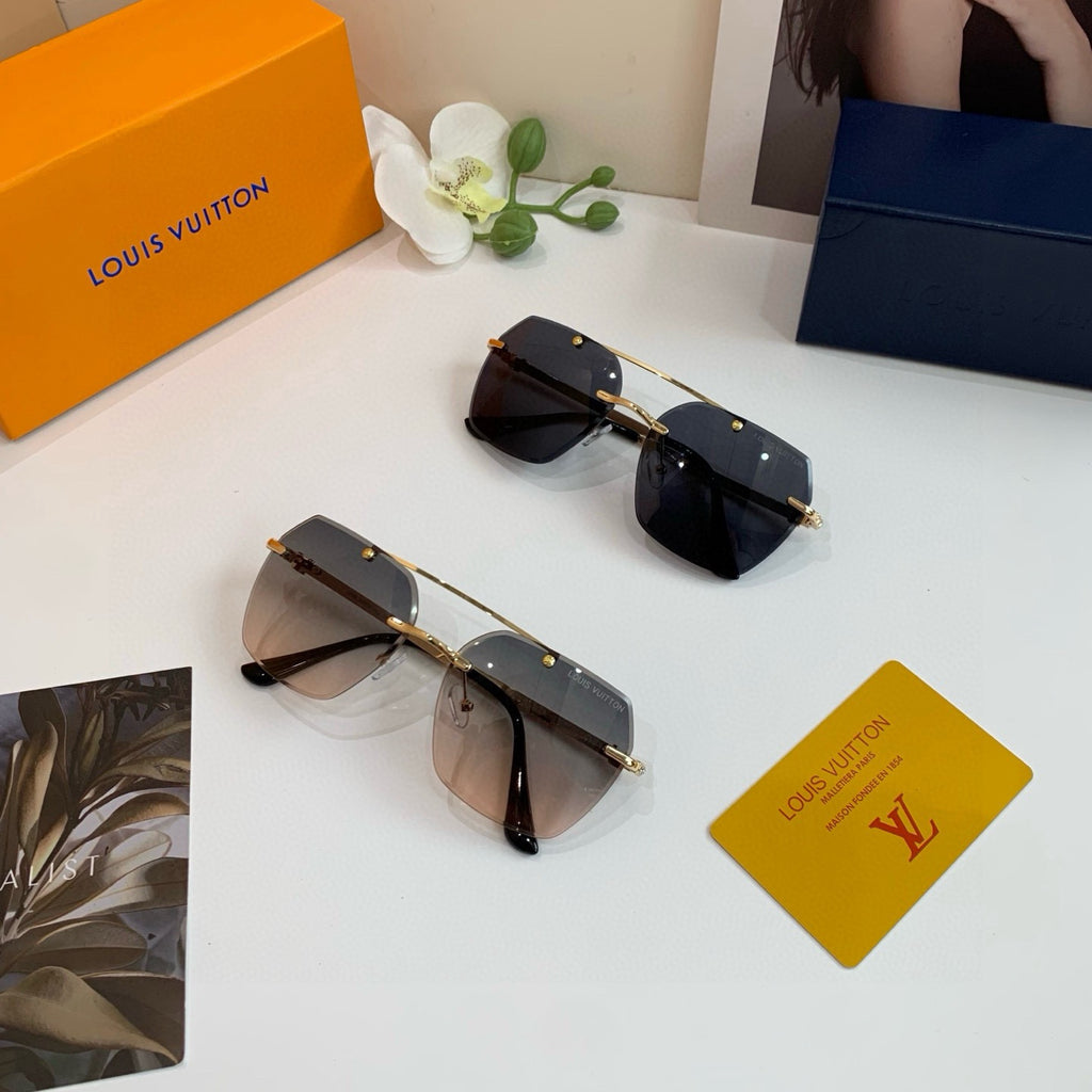 Louis Vuitton Metal Square Gray Lens Sunglasses for Men & Women - 431226 - detail image 4
