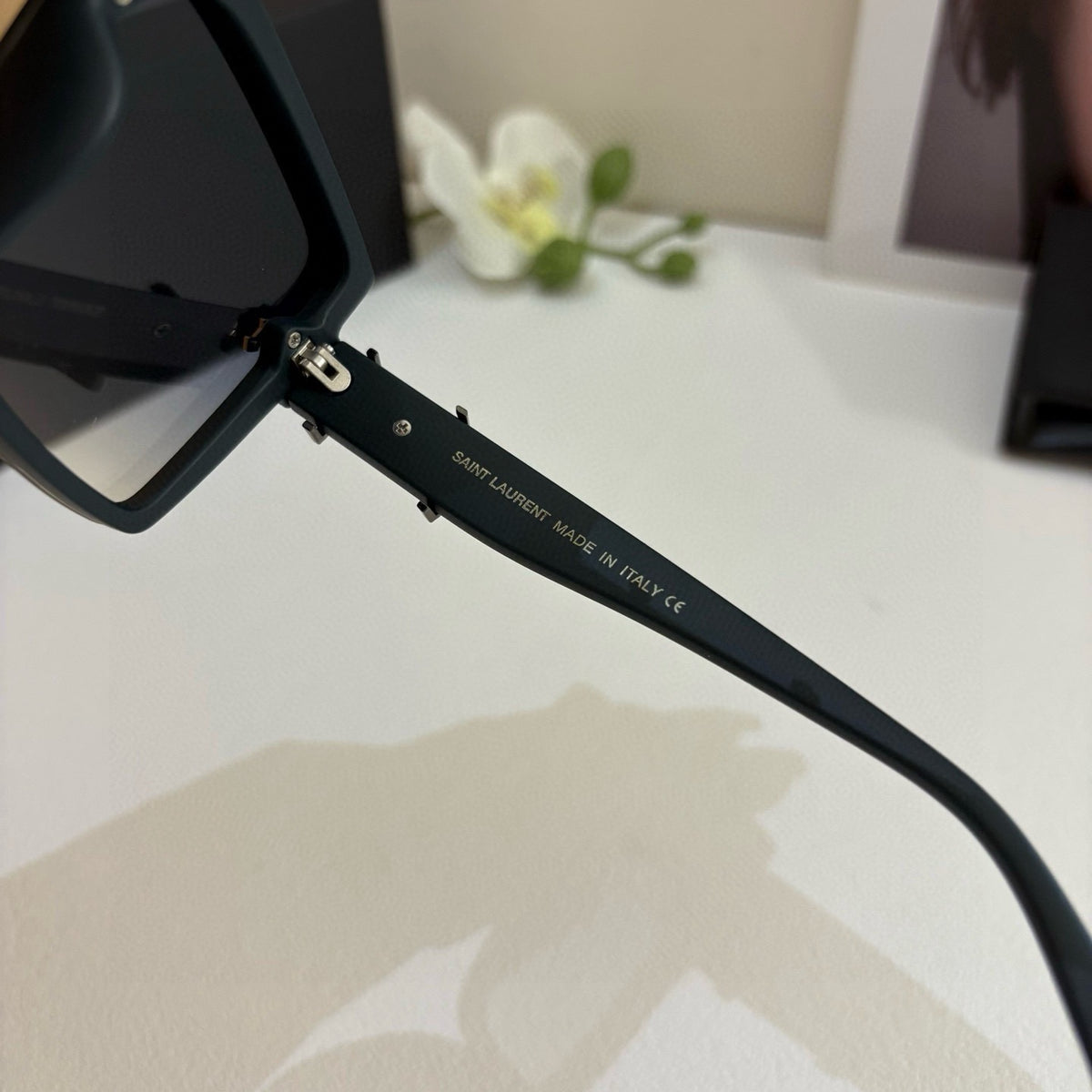 Saint Laurent Metal Fashion Silver Lens Sunglasses for Men & Women - 998007