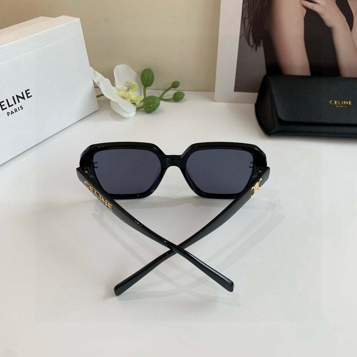 Celine Square Black Lens Sunglasses for Men & Women - 358277 - detail image 3