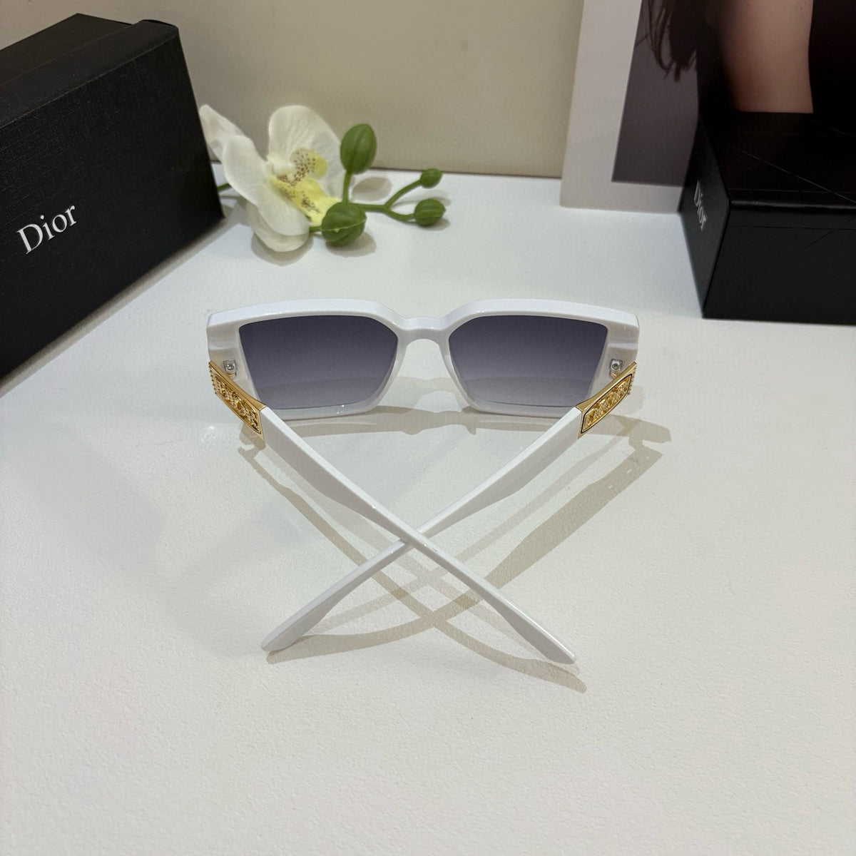 Dior Square Gray Lens Sunglasses for Men & Women - 371967
