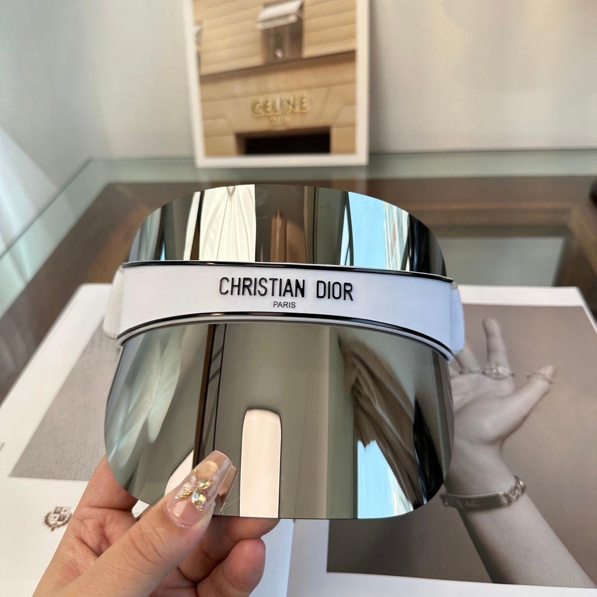 Dior Fashion Gray Sun Visor for Men & Women - 132415 - detail image 4