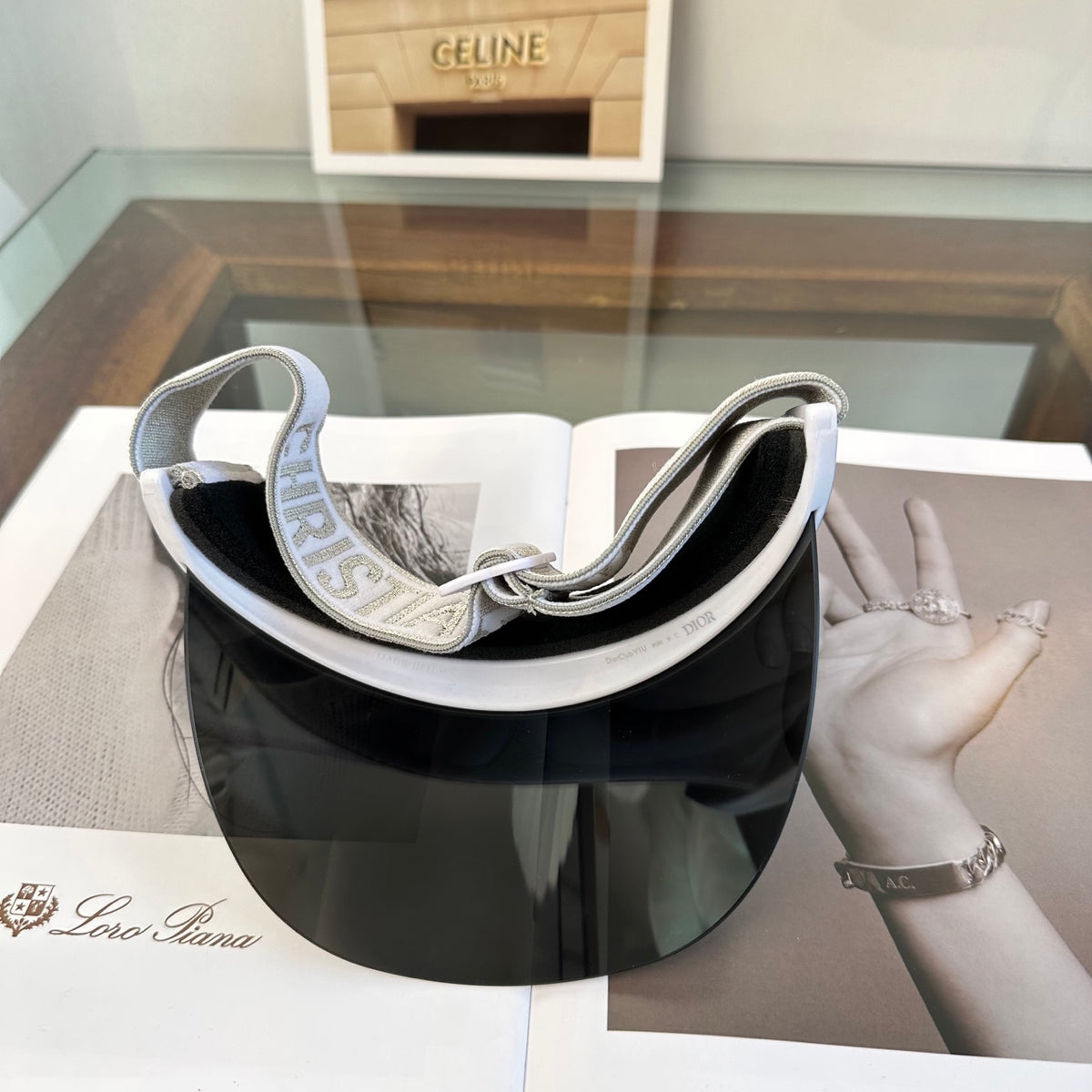 Dior Fashion Gray Sun Visor for Men & Women - 132415 - detail image 8