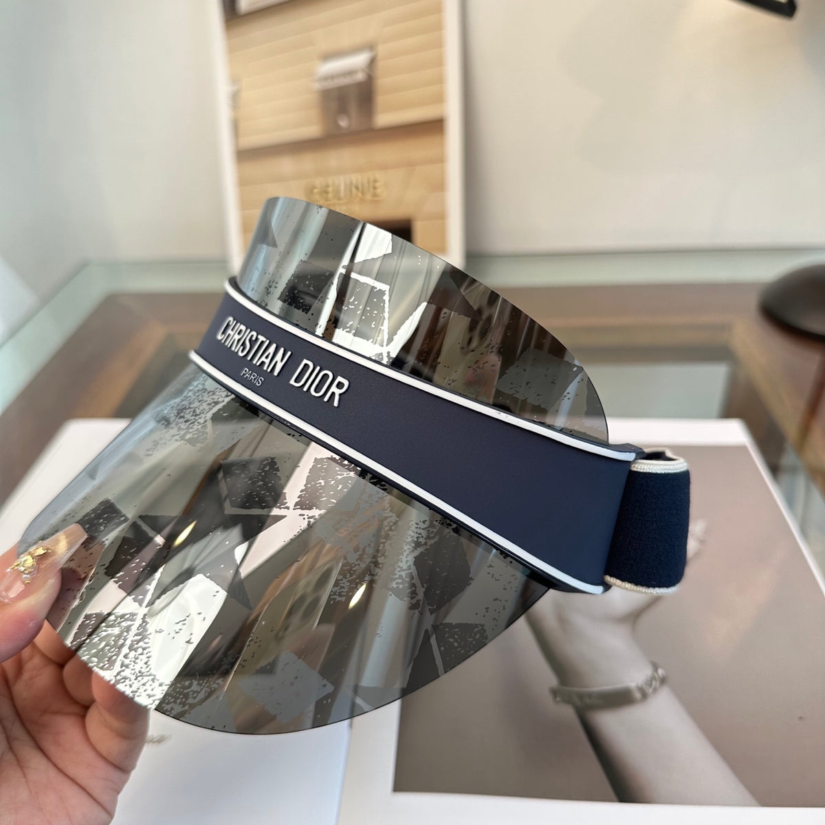 Dior Fashion Black Sun Visor for Men & Women - 431722 - detail image 6