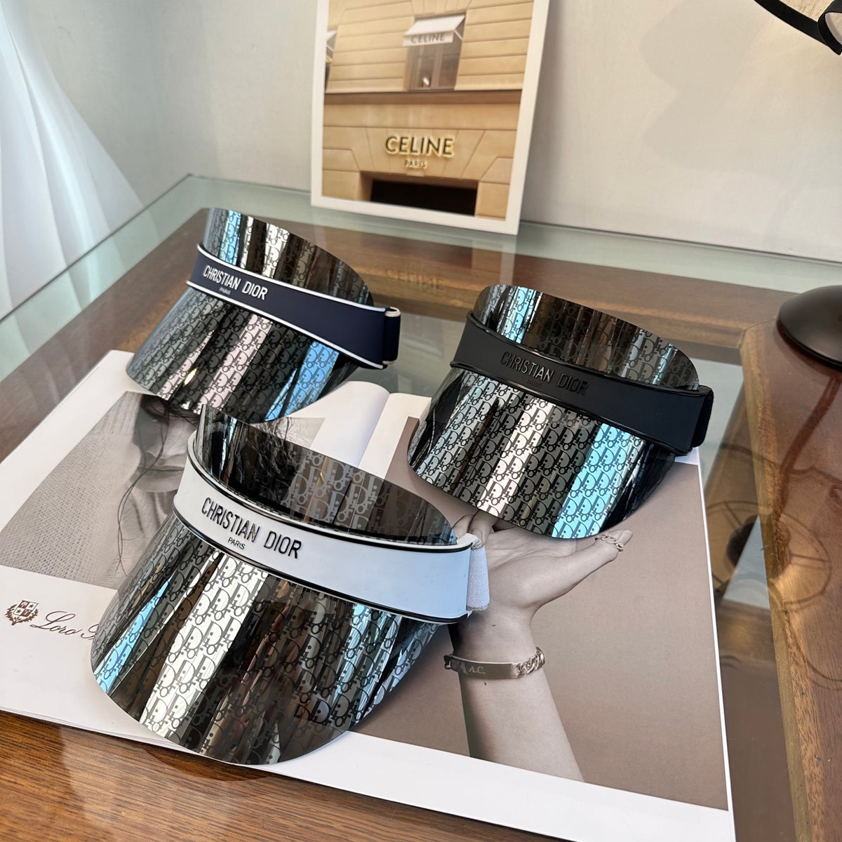 Dior Fashion Gray Sun Visor for Men & Women - 431724
