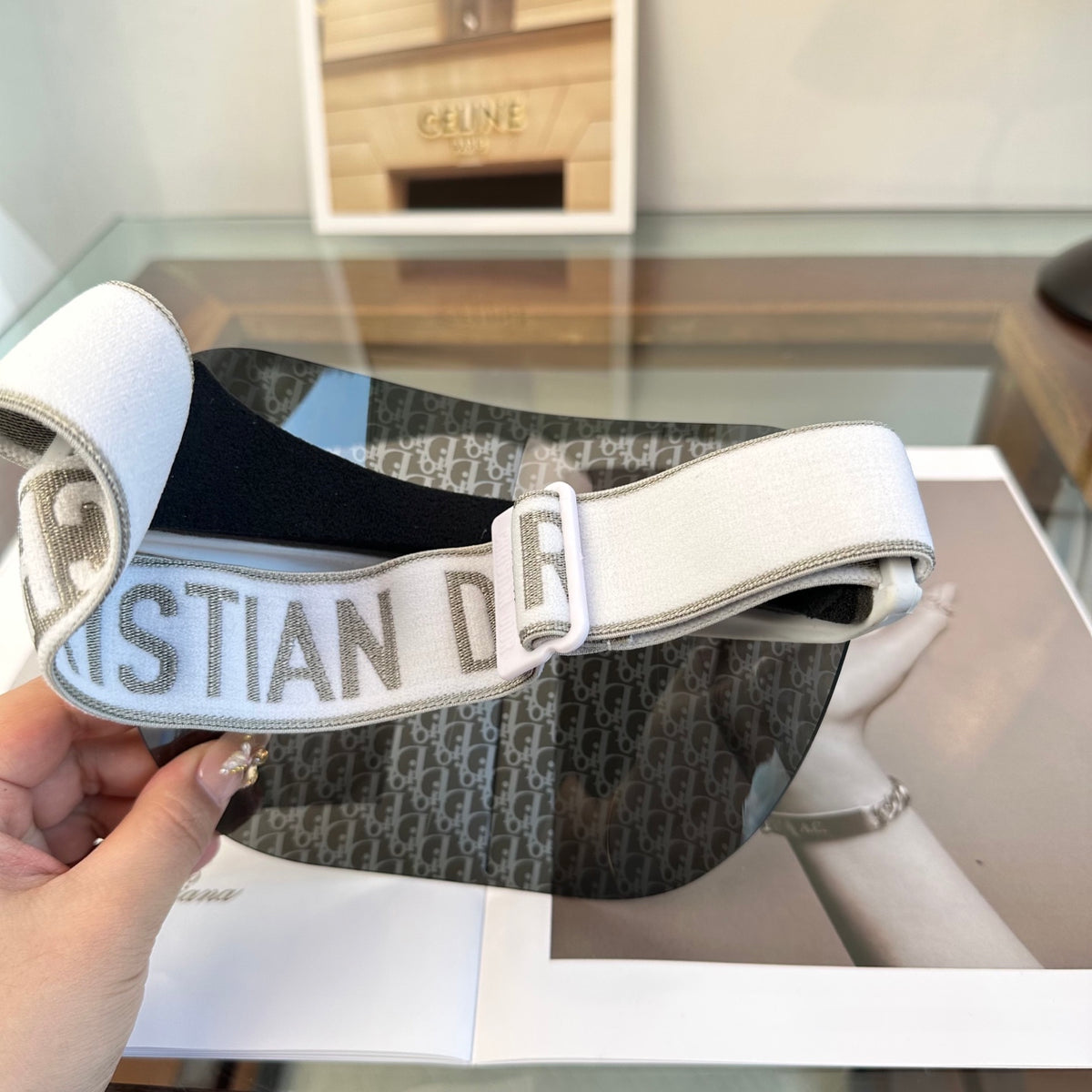 Dior Fashion Gray Sun Visor for Men & Women - 431724 - detail image 10