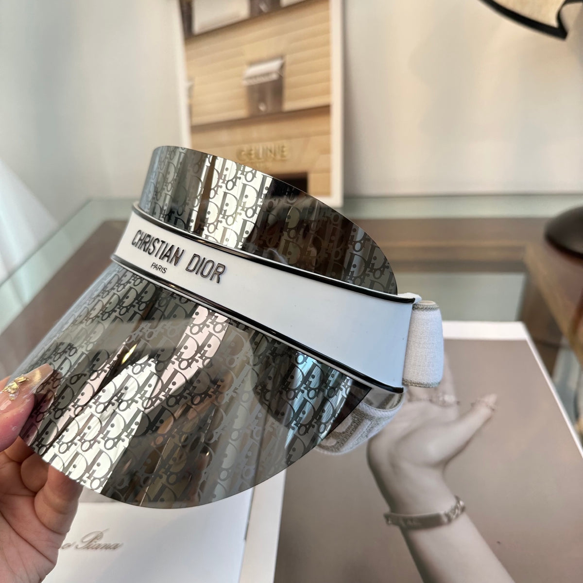 Dior Fashion Gray Sun Visor for Men & Women - 431724 - detail image 7