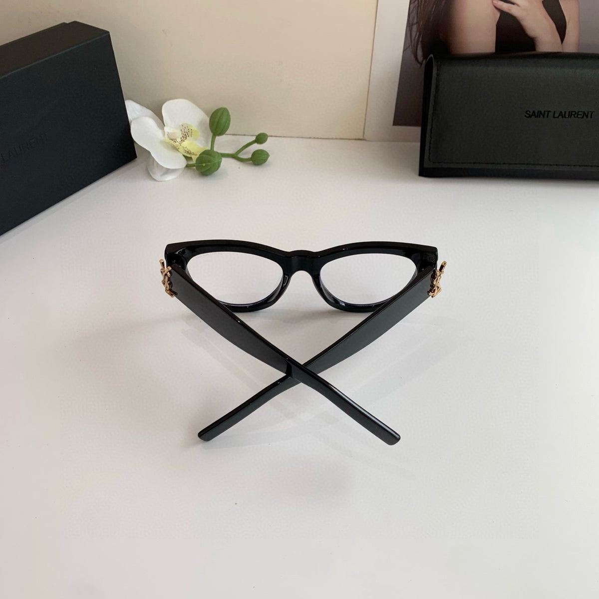 Saint Laurent Square Silver Lens Sunglasses for Men & Women - 371982 - detail image 2